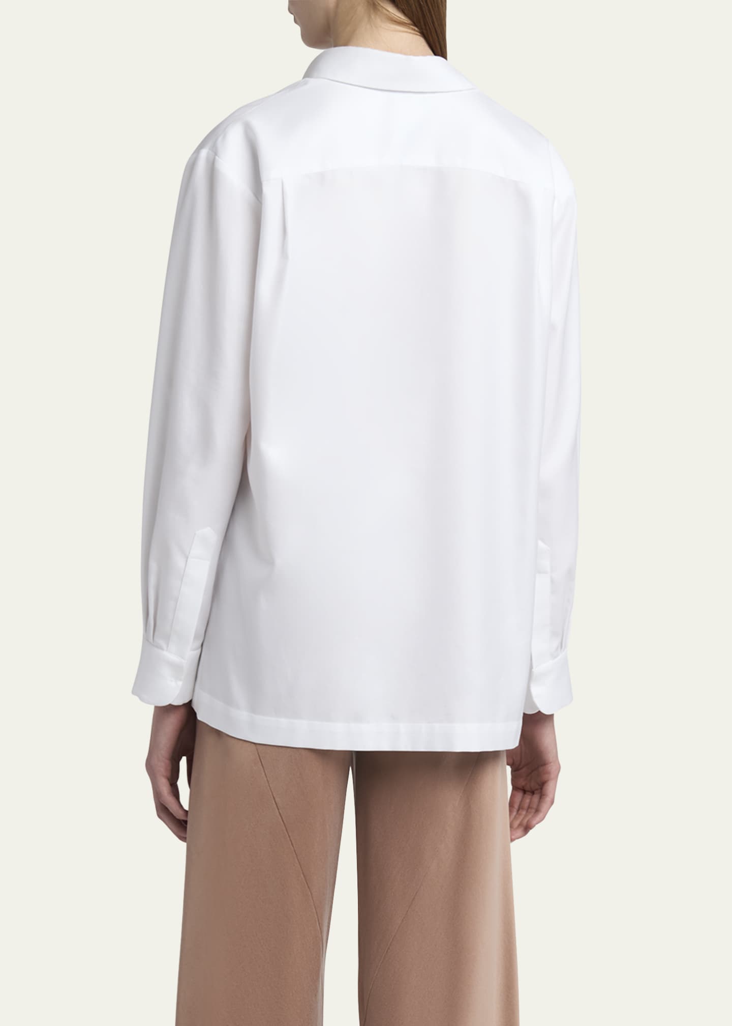 Giorgio Armani Cotton Twill Tunic Blouse Image 3 of 5
