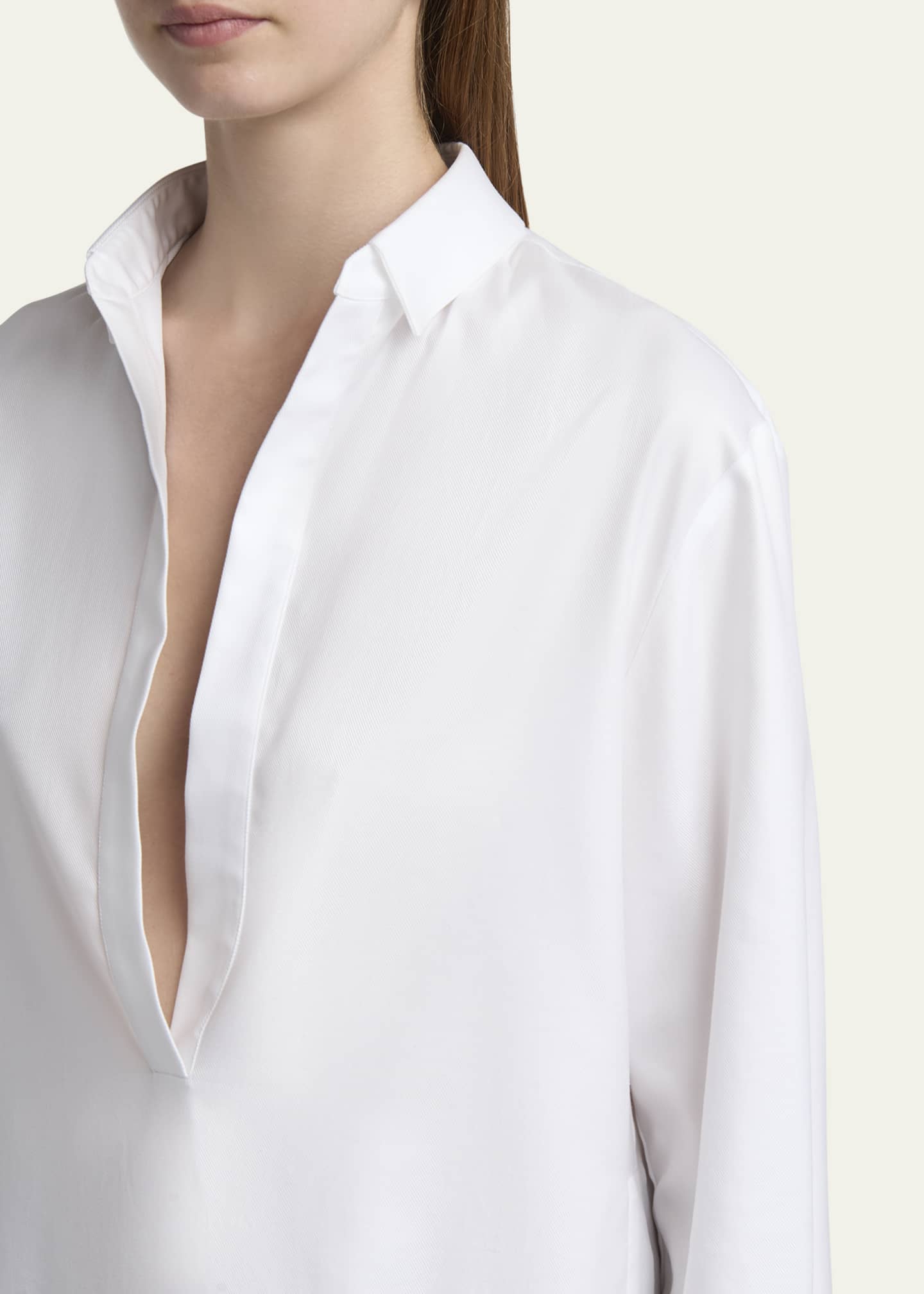 Giorgio Armani Cotton Twill Tunic Blouse Image 5 of 5
