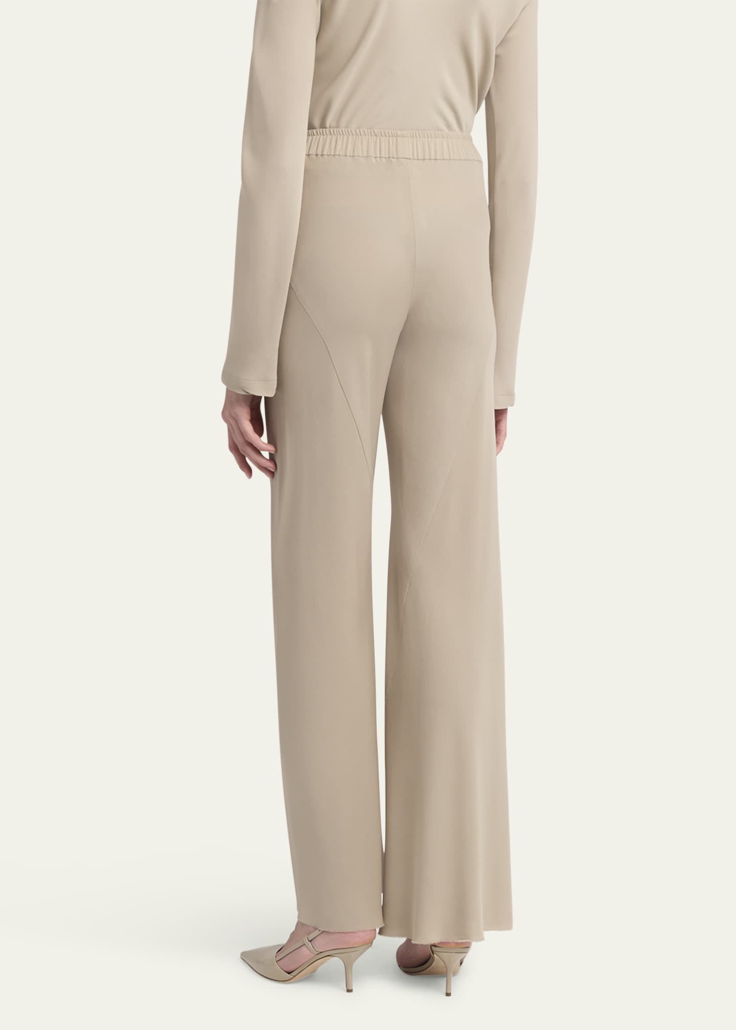 Giorgio Armani Triple Silk Georgette Flat Front Trousers Image 3 of 5