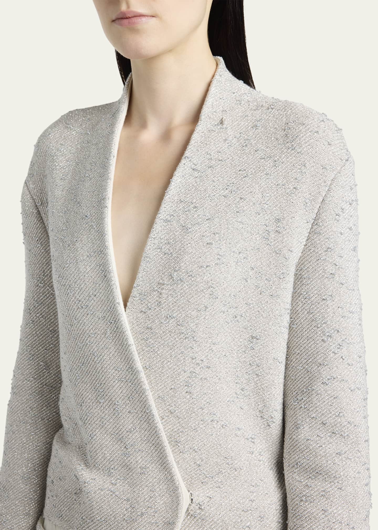 Giorgio Armani Metallic V-Neck Wool Jacket Image 5 of 5