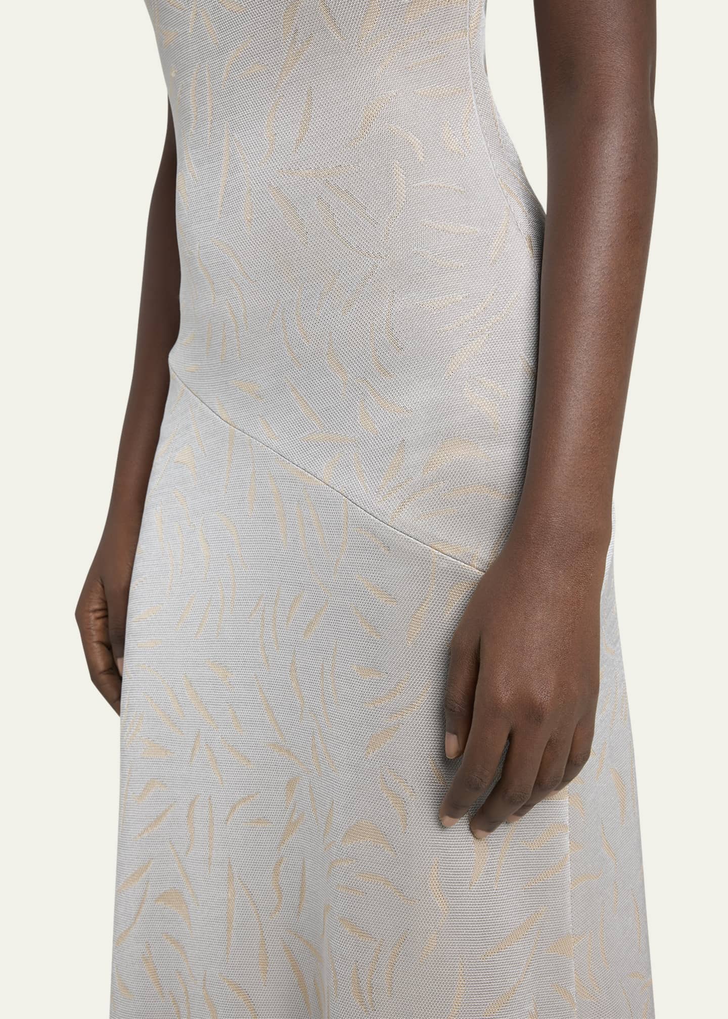 Giorgio Armani Printed Shiny Viscose Jacquard Maxi Dress Image 5 of 5