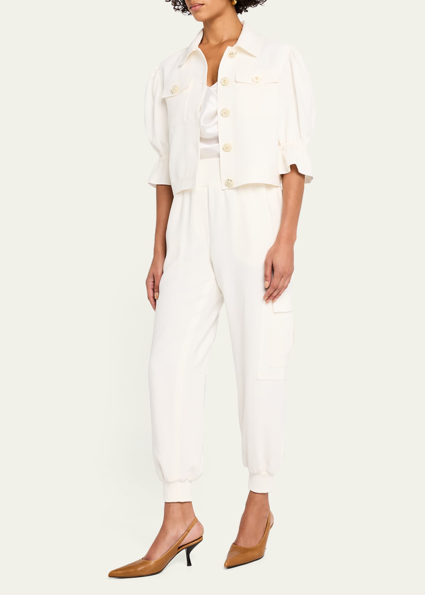 Cinq a Sept Giles Crepe Joggers Image 2 of 4