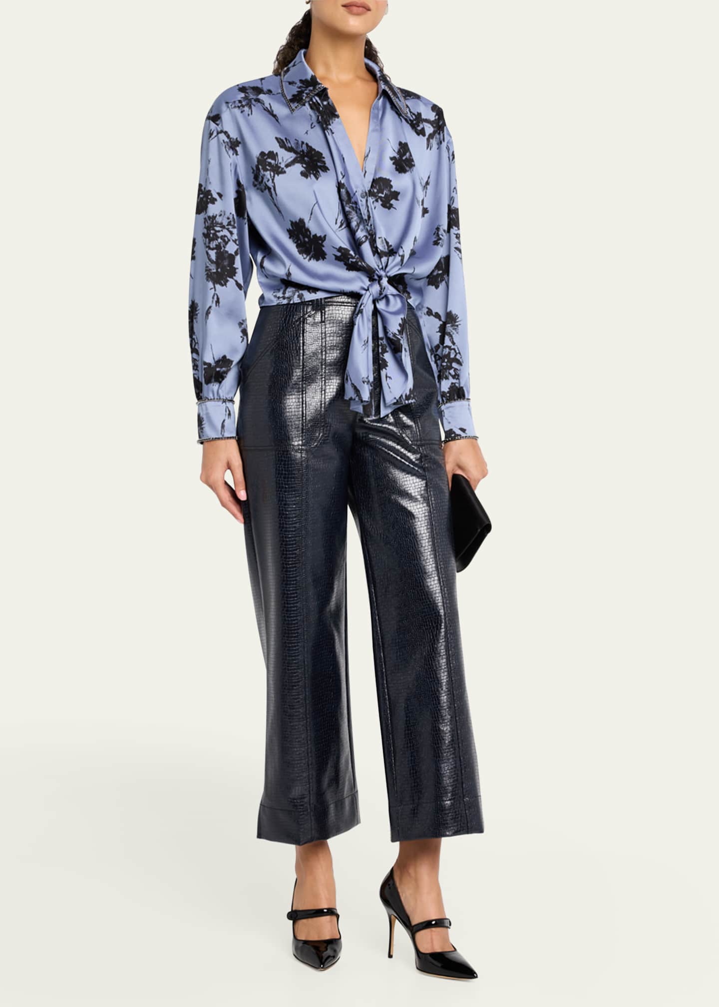 Cinq a Sept Benji Vegan Leather Pants Image 2 of 5