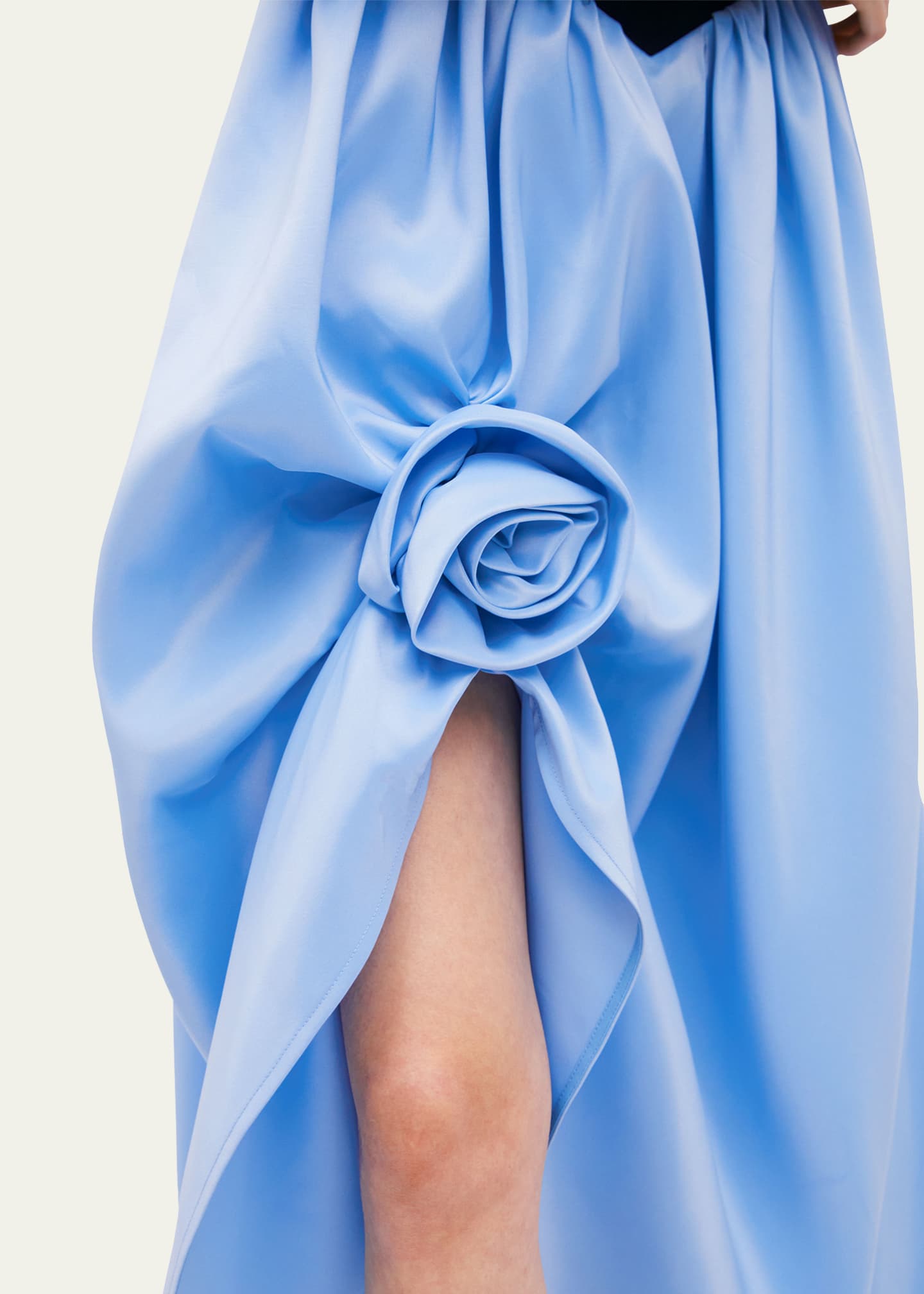Aurora High-Low Basque Rosette Maxi Dress - Thumbnail 4