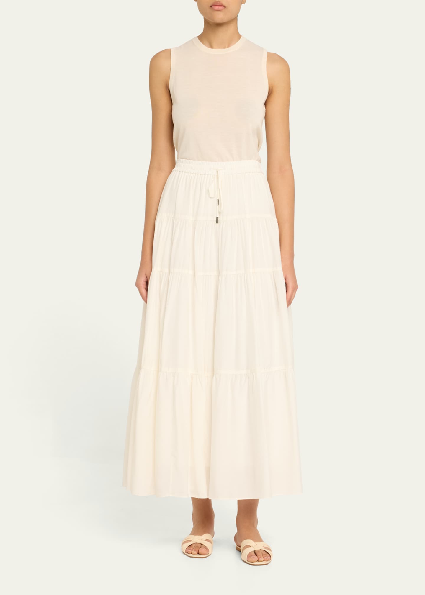 SIMKHAI Lulee Tiered Maxi Skirt Image 2 of 5