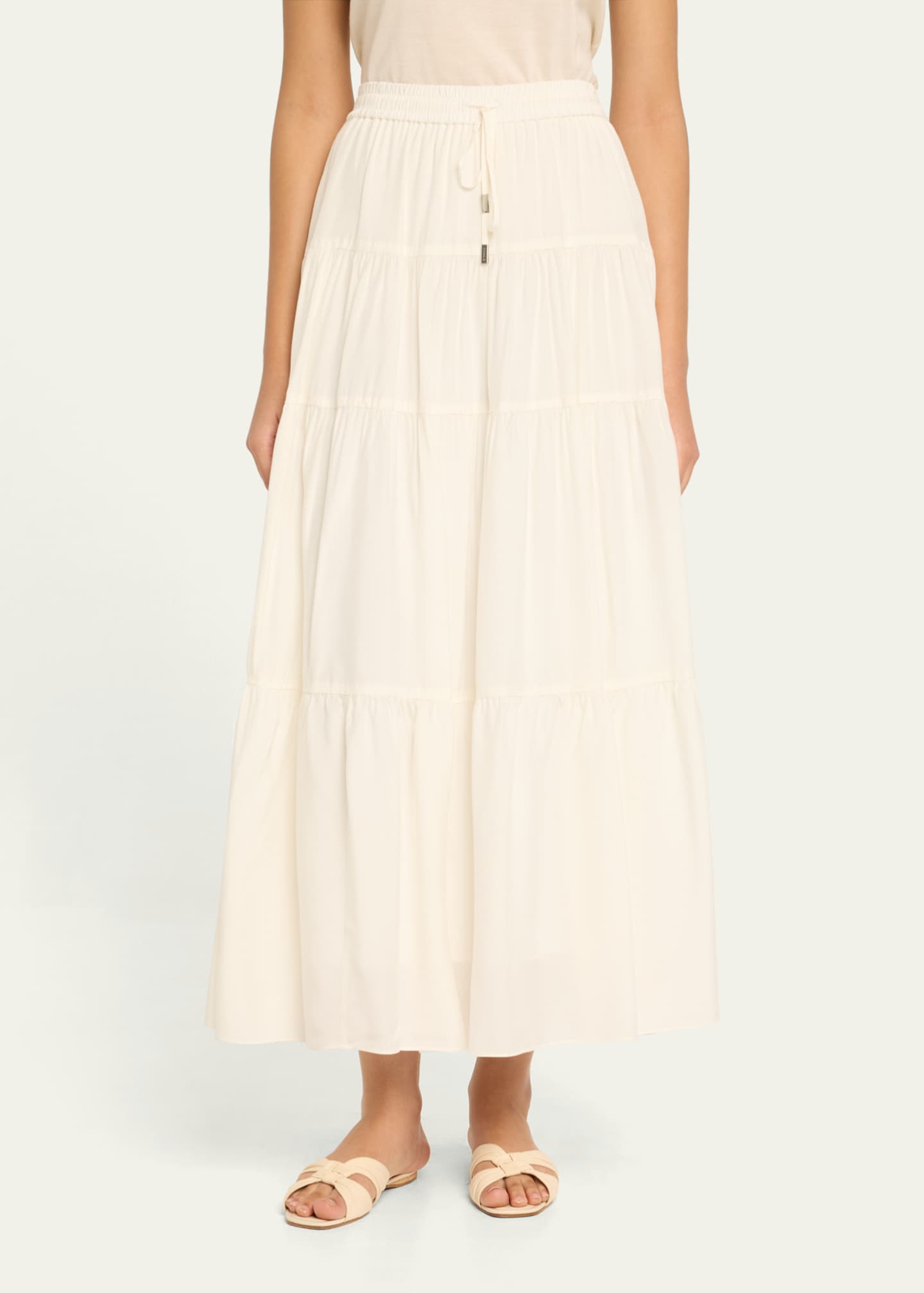 SIMKHAI Lulee Tiered Maxi Skirt Image 4 of 5