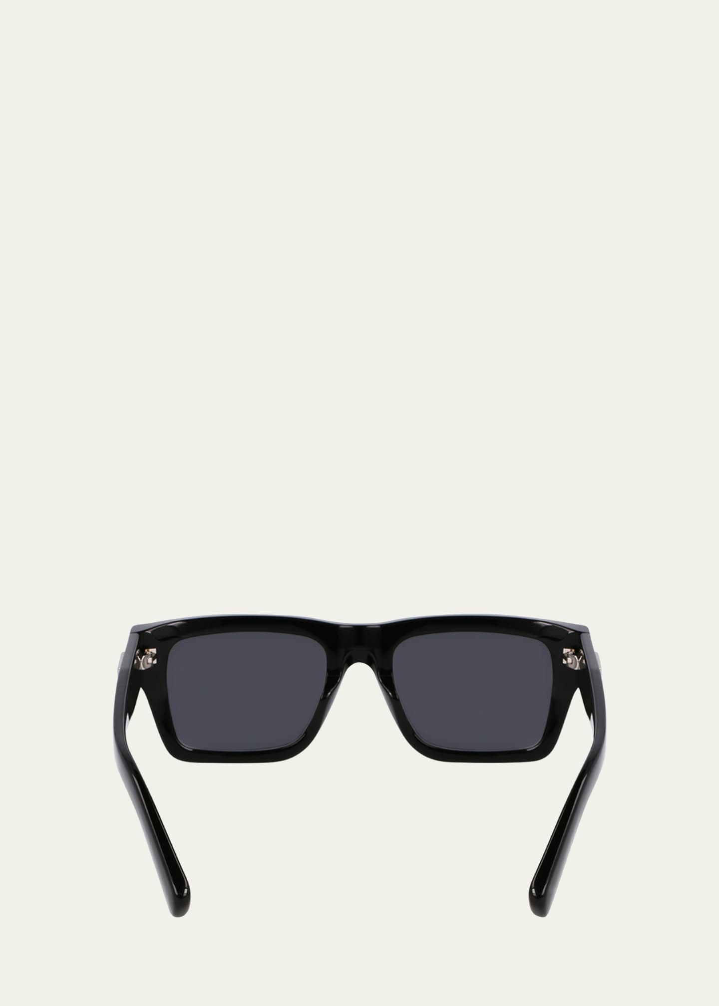 Ferragamo Men's Prisma Modified Acetate Rectangle Sunglasses Image 5 of 5