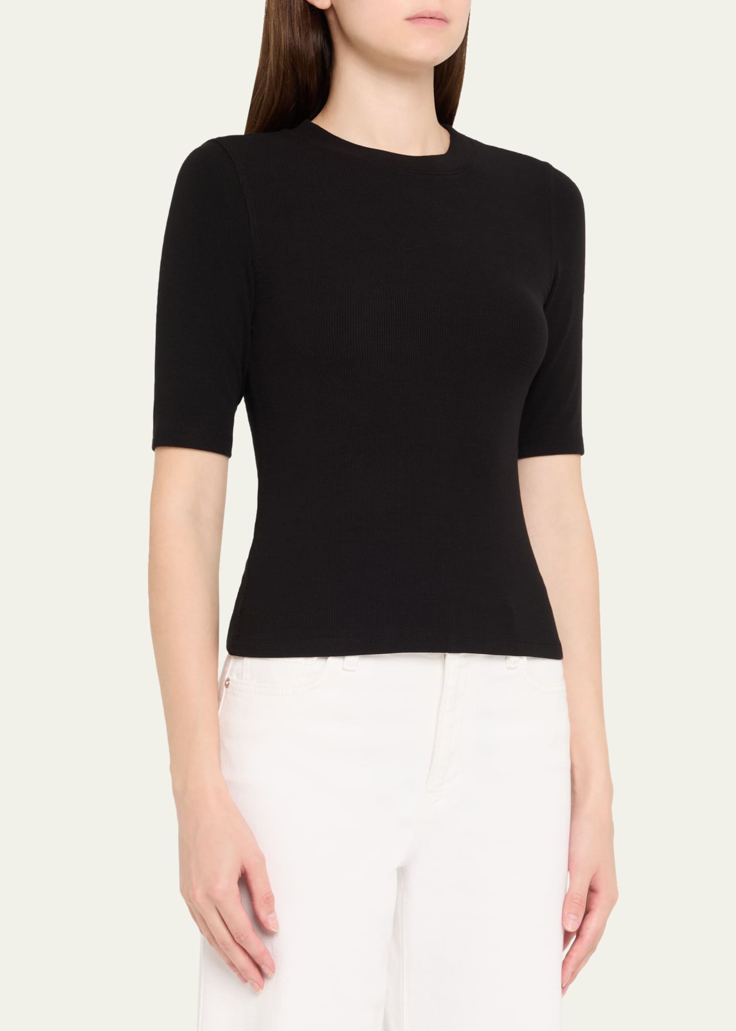 FRAME Ribbed Crewneck Tee Image 4 of 5