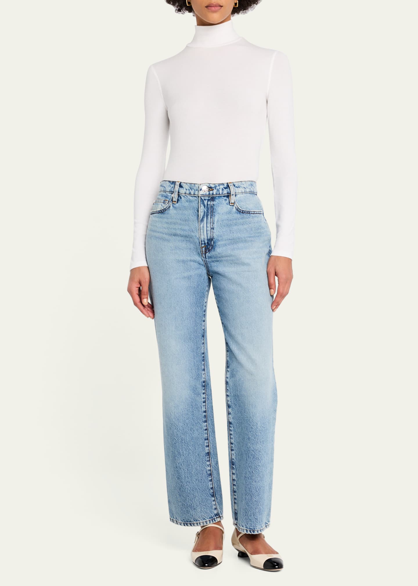 FRAME Ribbed Turtleneck Top Image 2 of 4