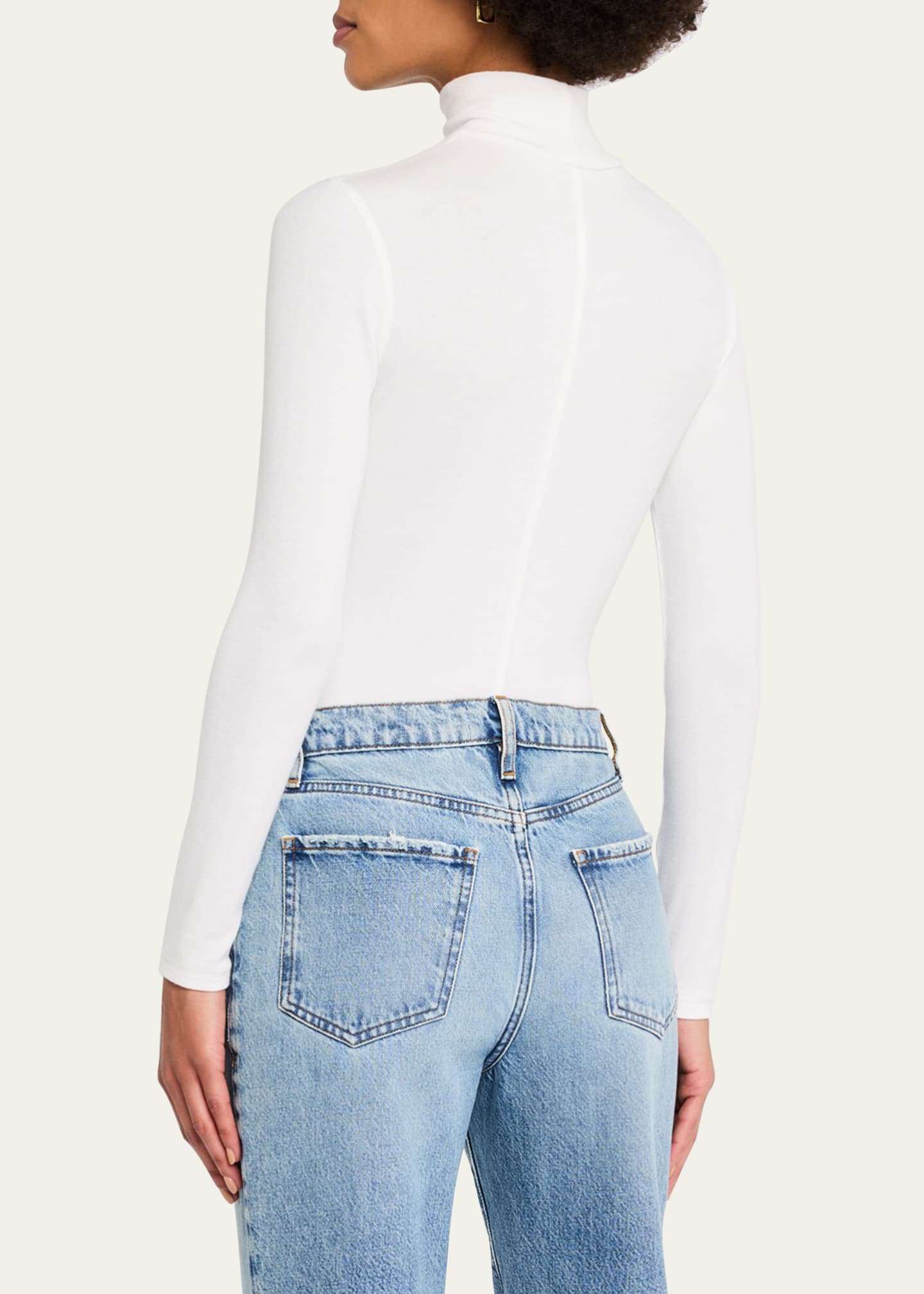FRAME Ribbed Turtleneck Top Image 3 of 4