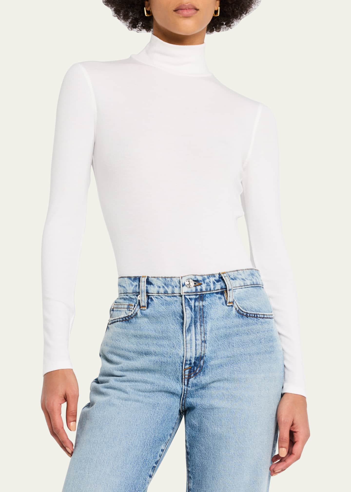 FRAME Ribbed Turtleneck Top Image 4 of 4