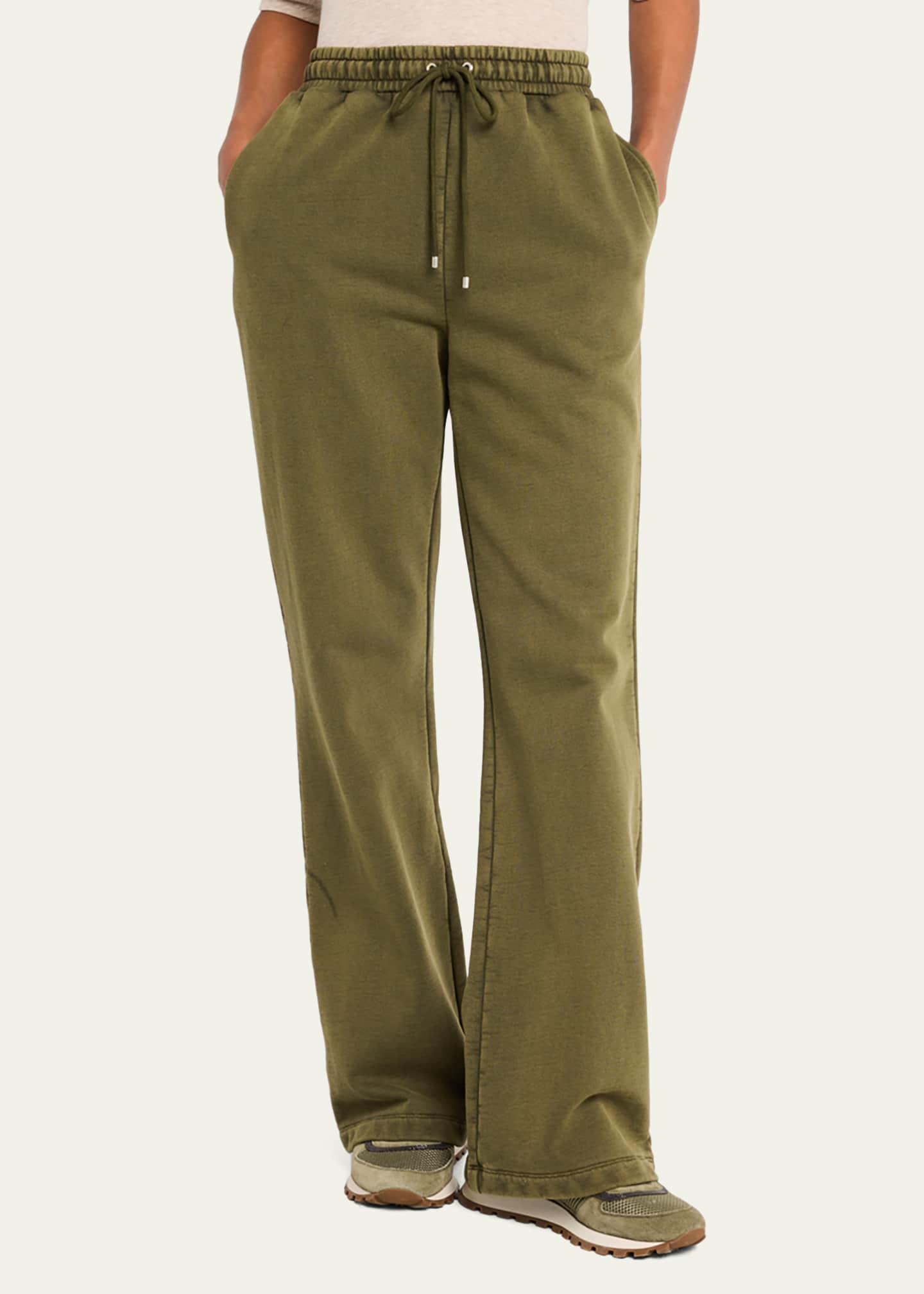 FRAME Drawstring Flare Sweatpants Image 4 of 5