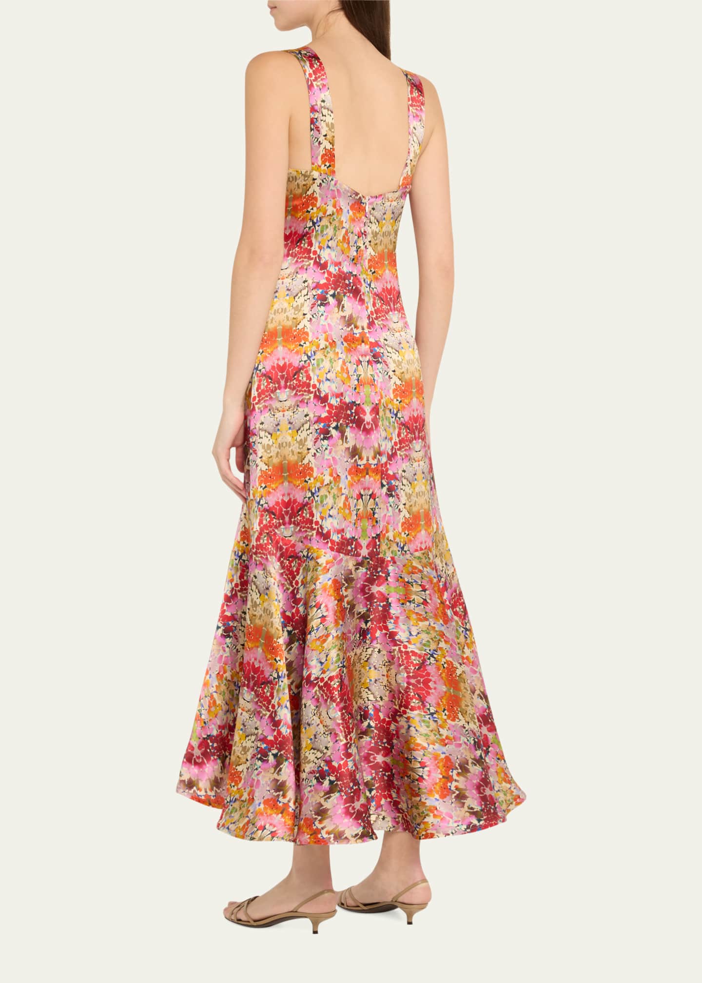 Silvia Tcherassi Saskya Printed High-Low Midi Dress Image 3 of 5