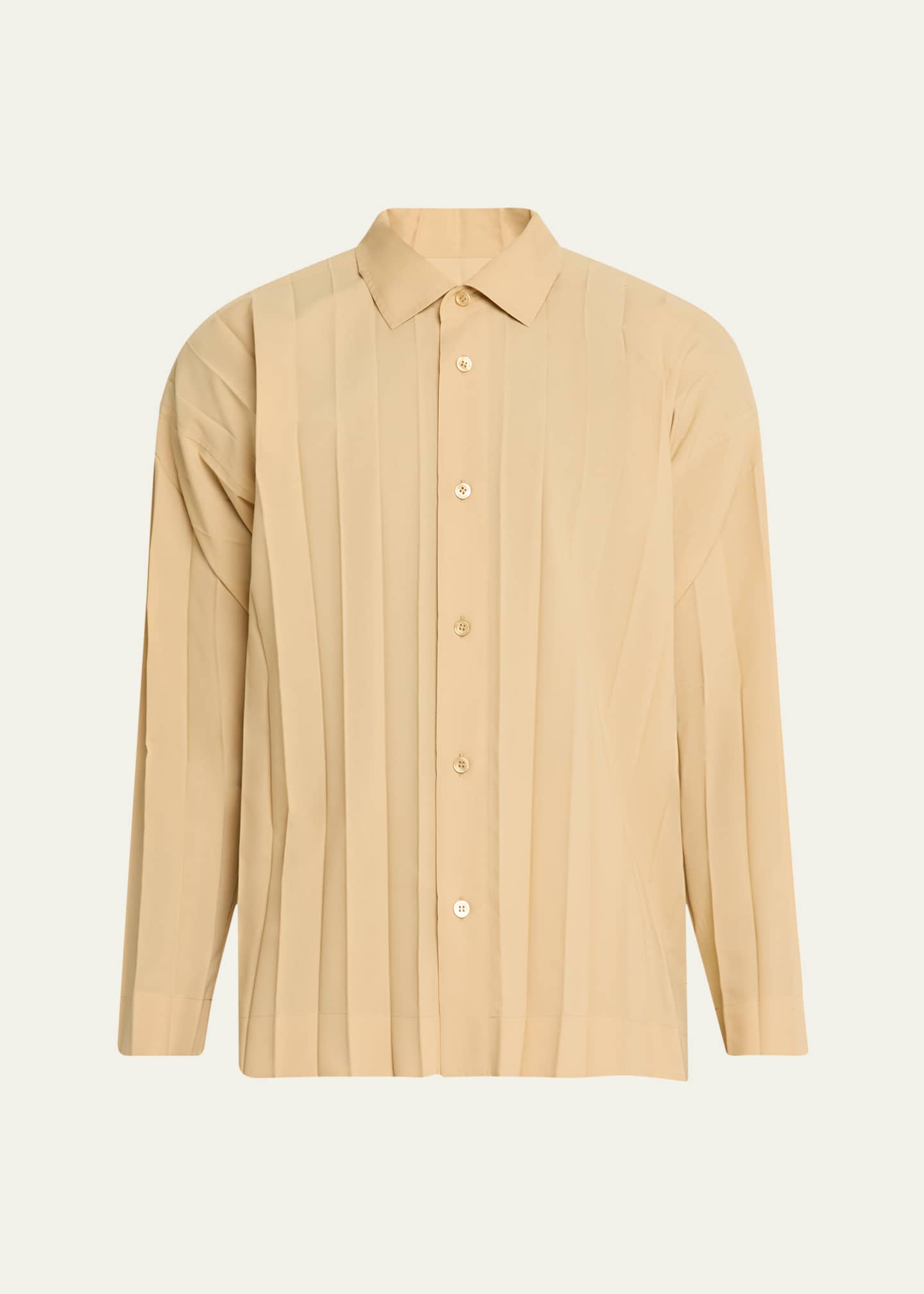 Homme Plisse Issey Miyake Men's Pleated Dress Shirt Image 1 of 5
