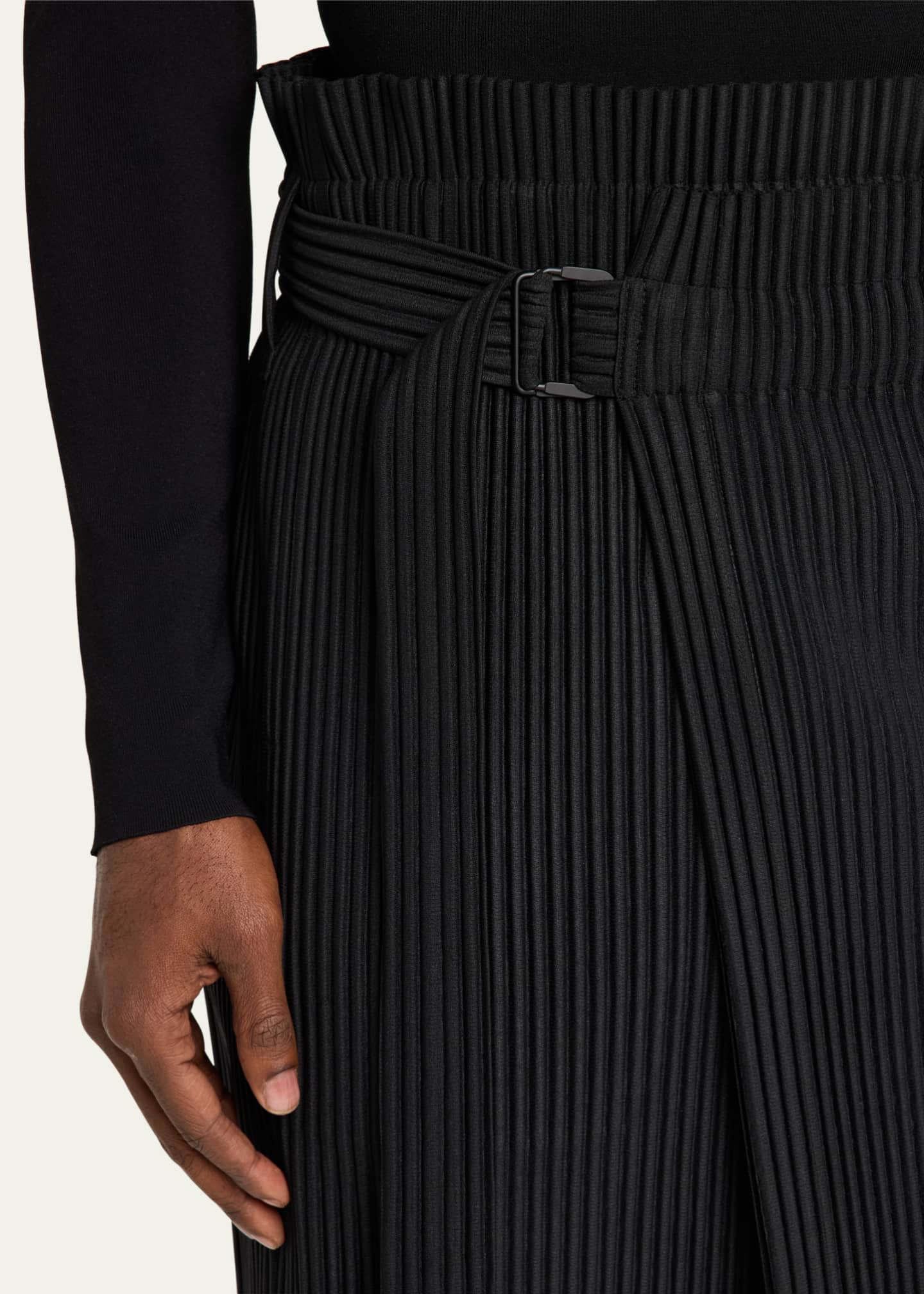 Homme Plisse Issey Miyake Men's Pleated Wrap Skirt Image 5 of 5