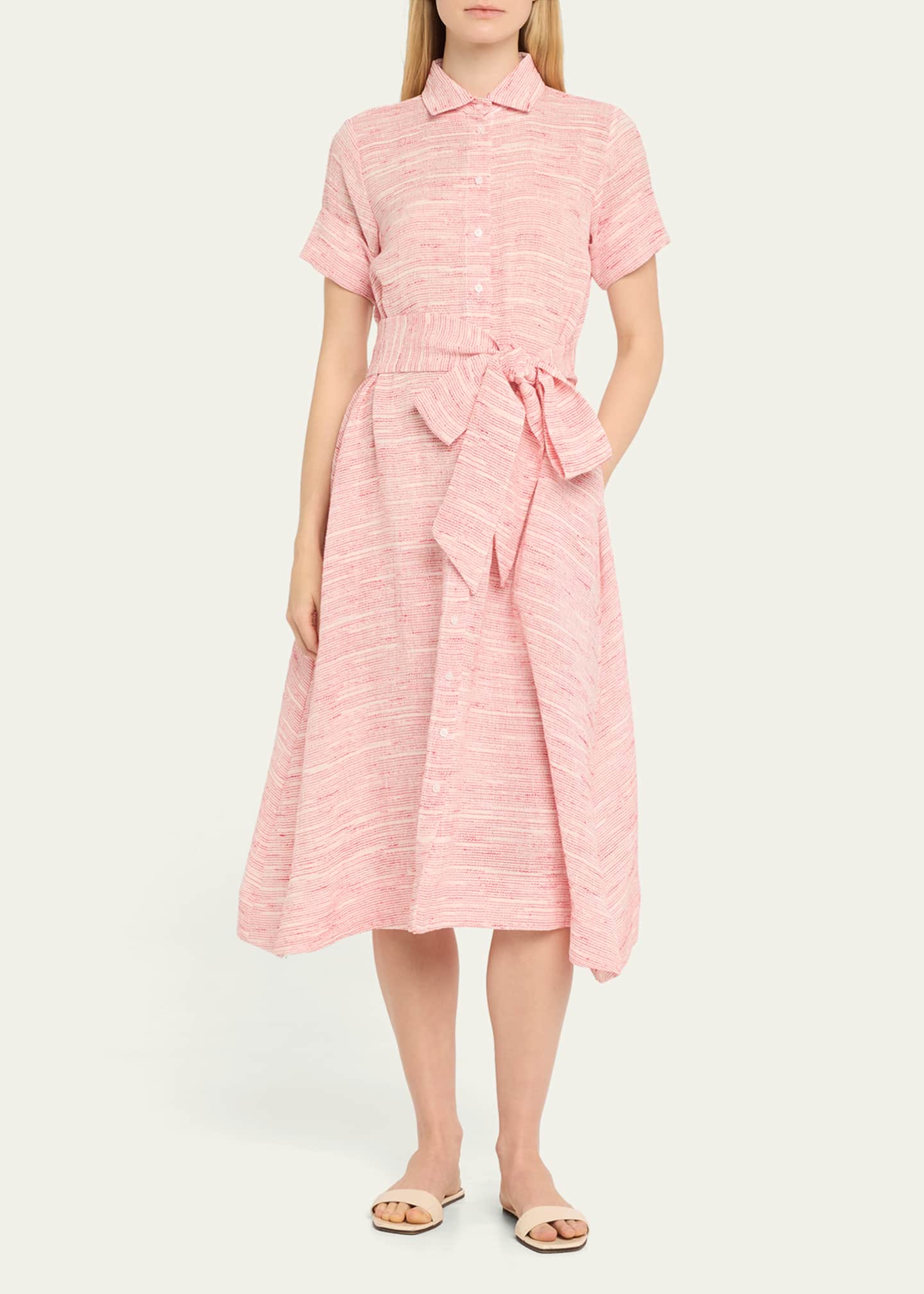Lisa Marie Fernandez Striped Gauze Shirtdress Image 4 of 5
