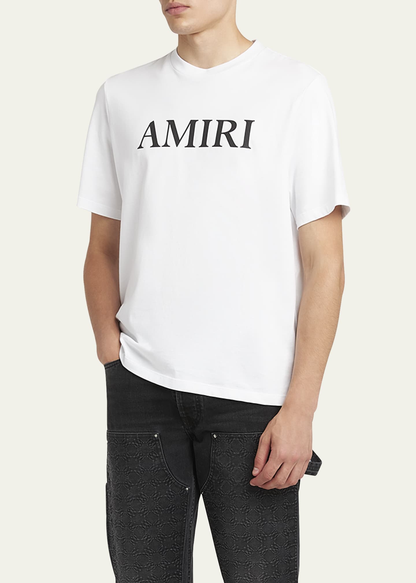 Amiri Men's Jersey Core Logo T-Shirt Image 4 of 5