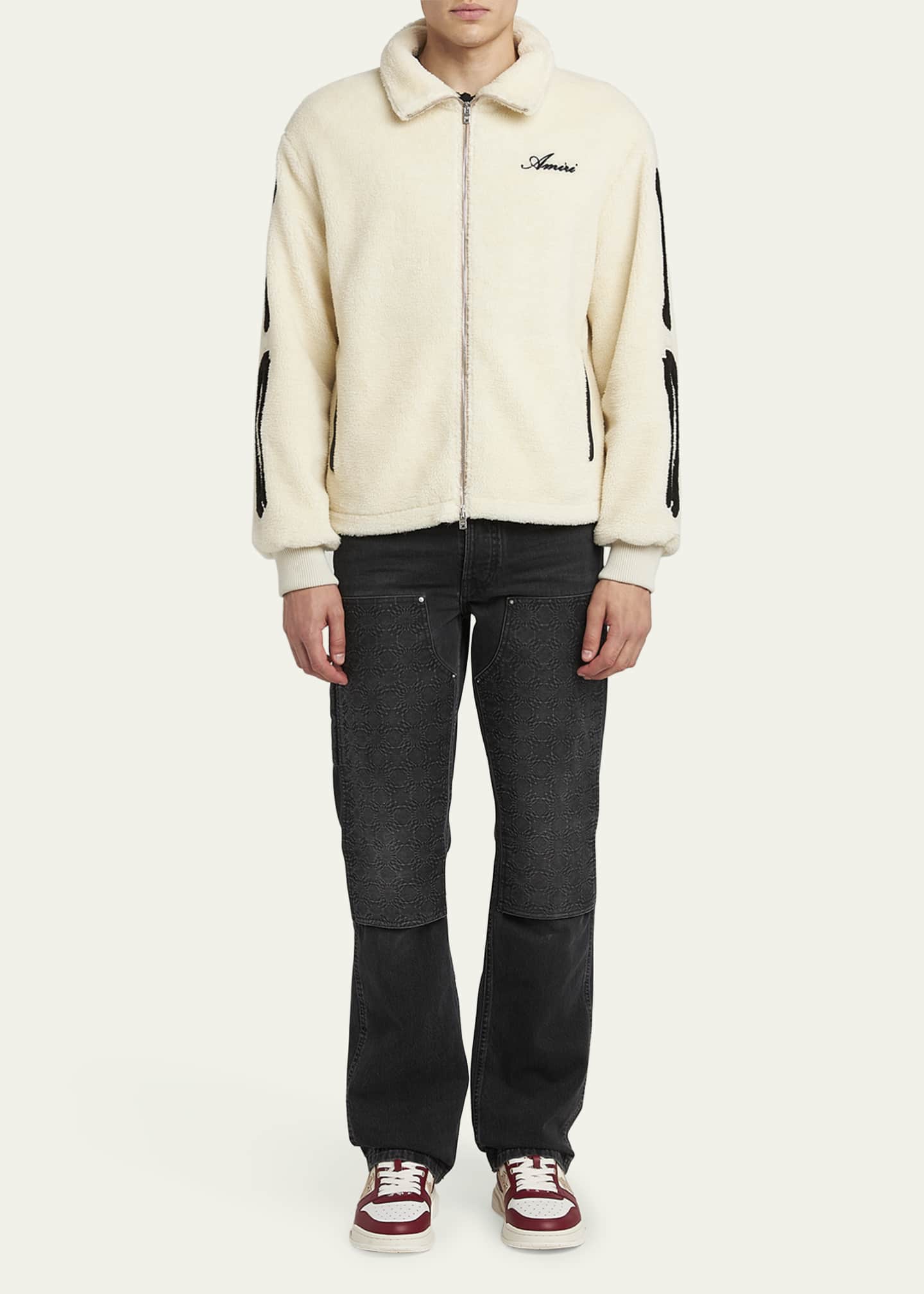 Amiri Men's Sherpa Bones Blouson Jacket Image 2 of 5