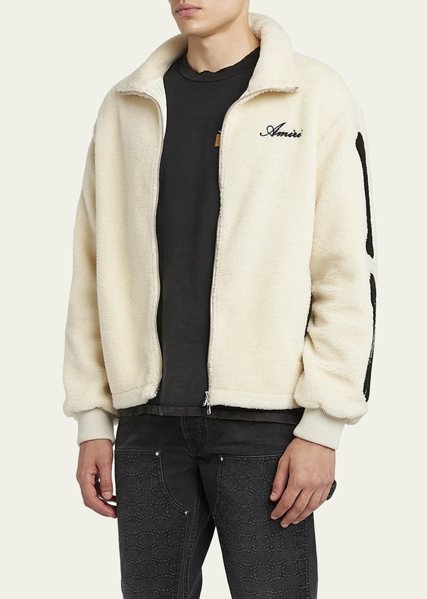 Amiri Men's Sherpa Bones Blouson Jacket Image 4 of 5
