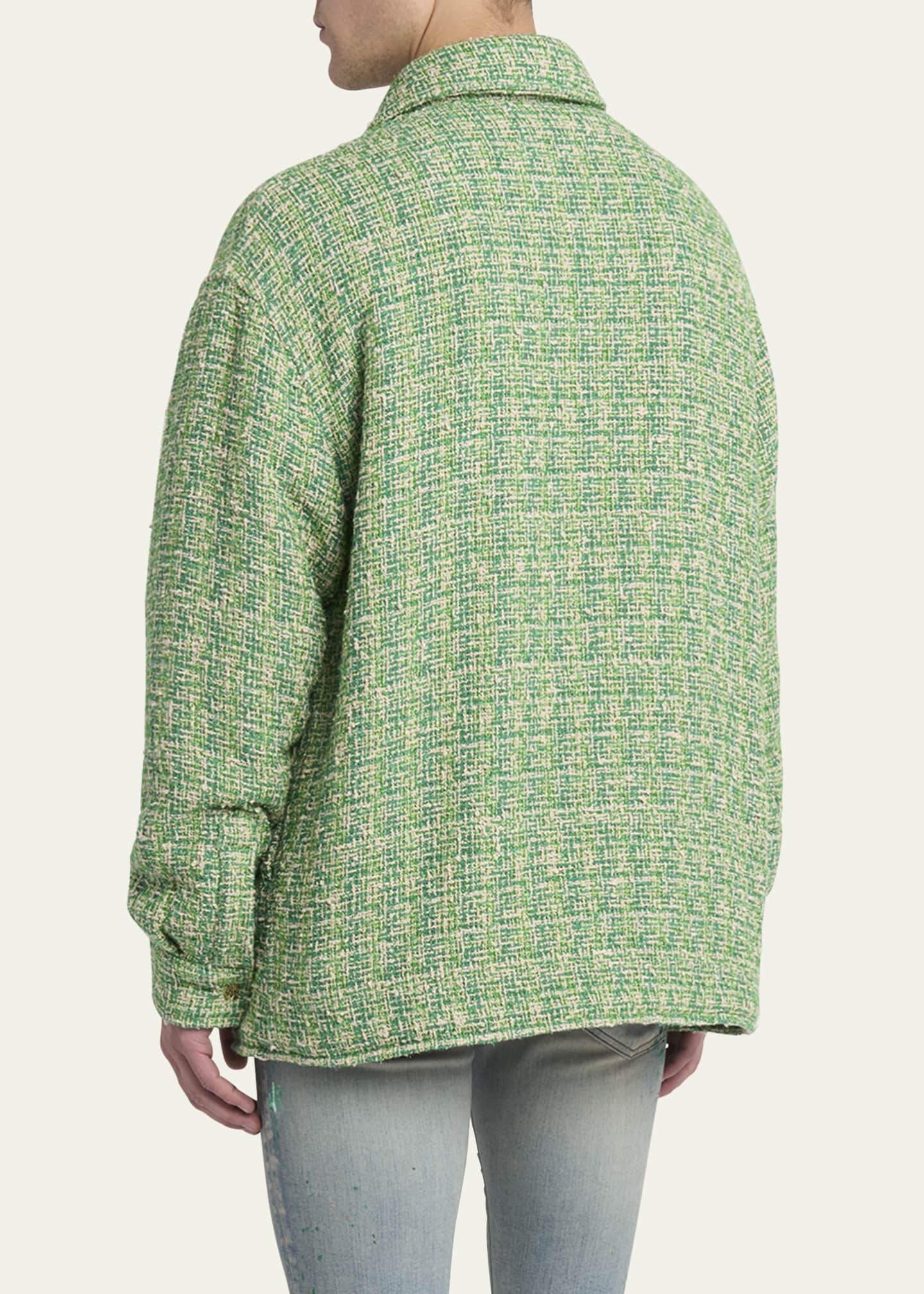 Amiri Men's Padded Boucle Overshirt - Bergdorf Goodman
