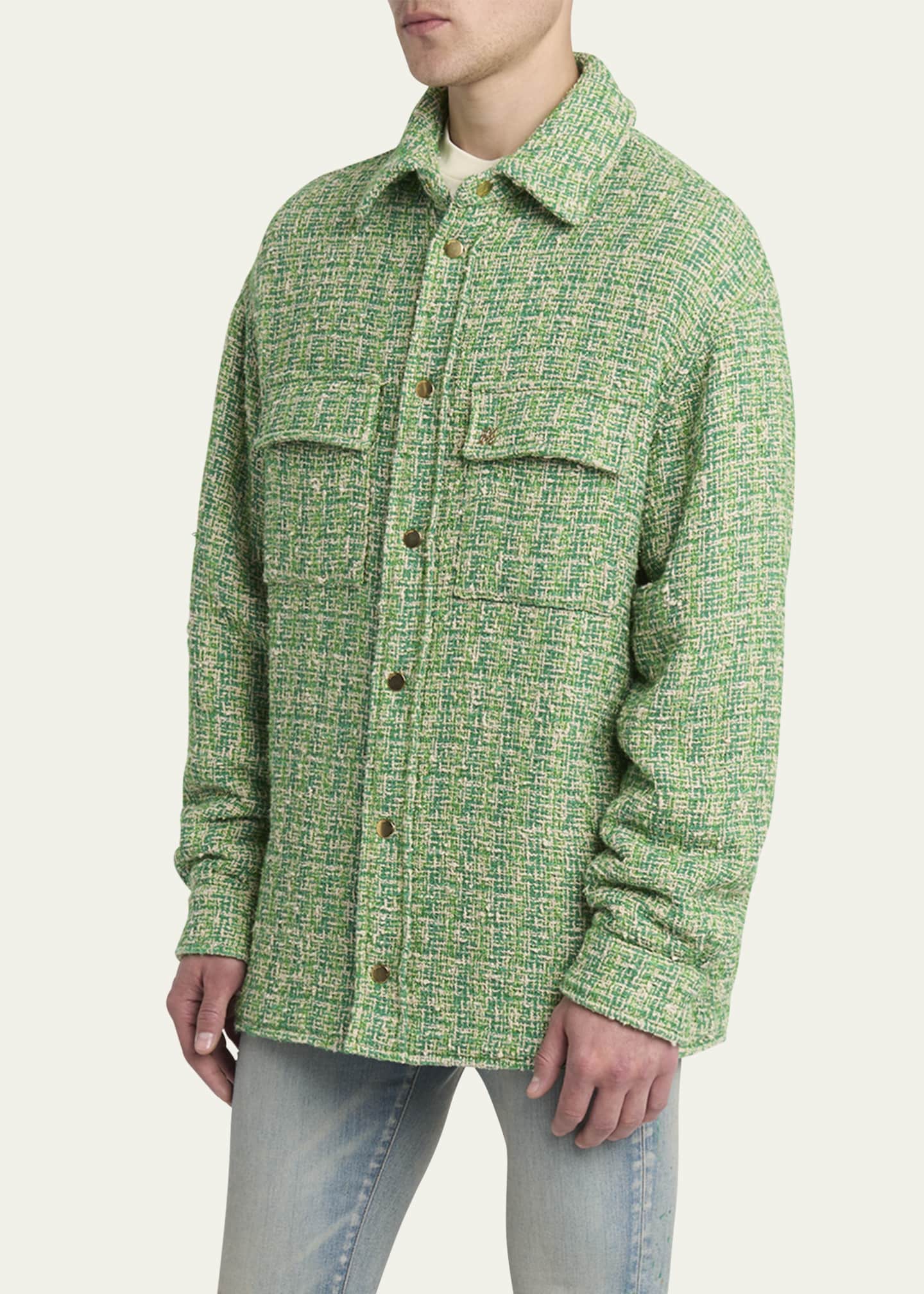 Amiri Men's Padded Boucle Overshirt Image 4 of 5