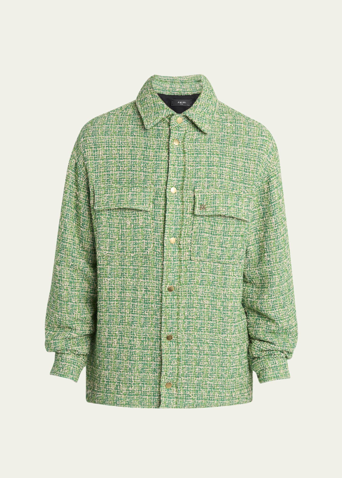 Amiri Men's Padded Boucle Overshirt Image 1 of 5