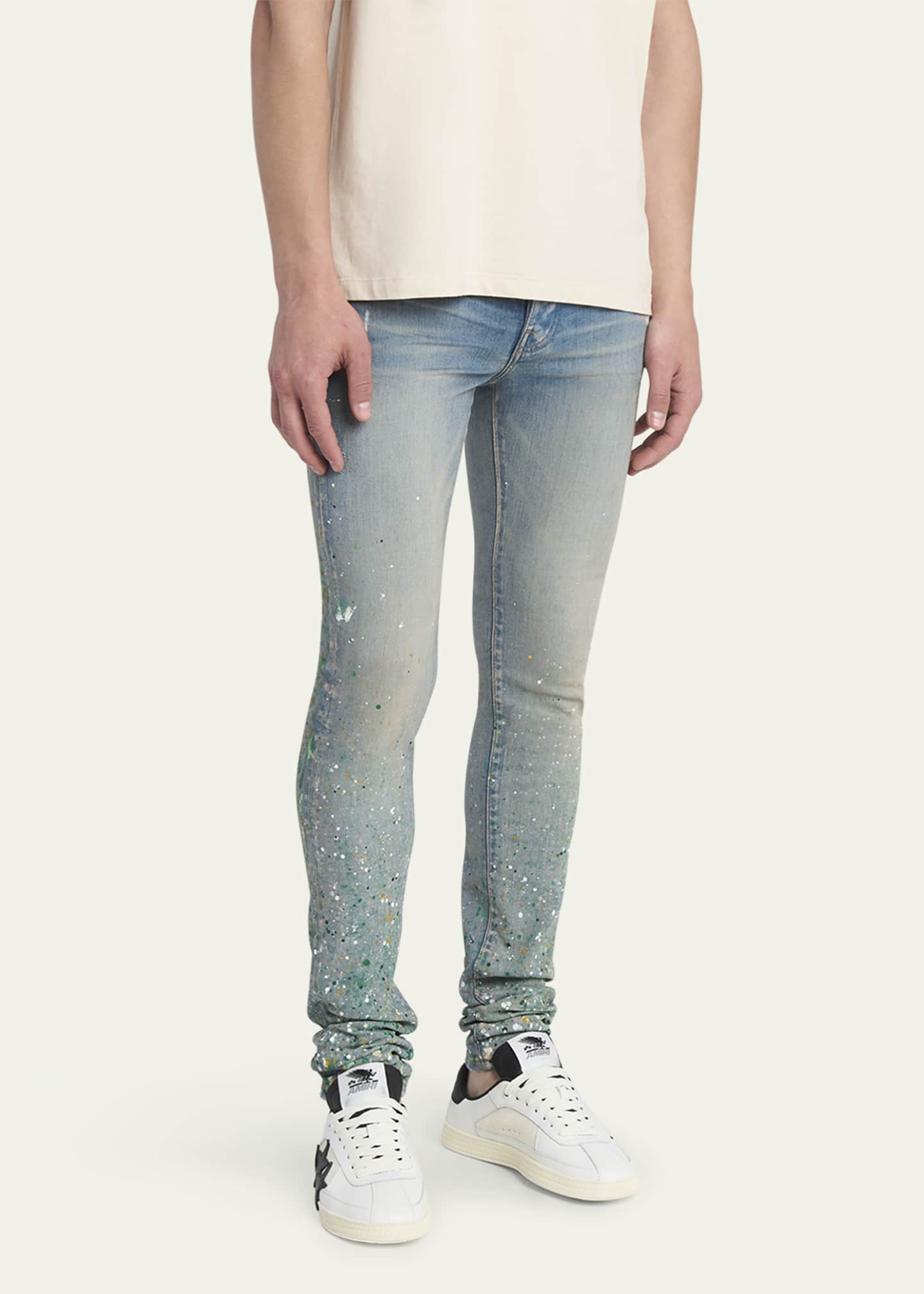Amiri Men's Paint Splatter Skinny Jeans Image 4 of 5