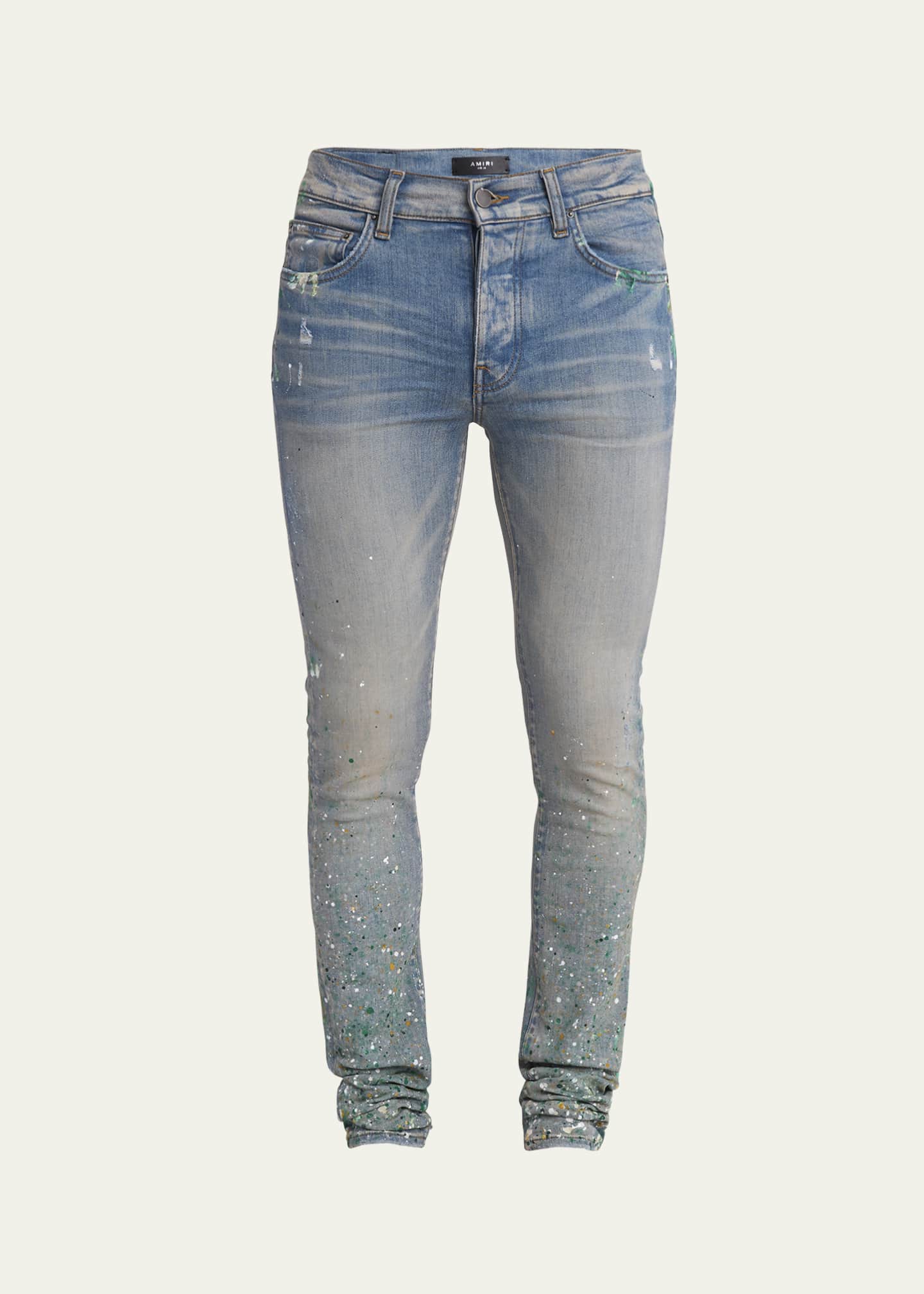 Amiri Men's Paint Splatter Skinny Jeans Image 1 of 5