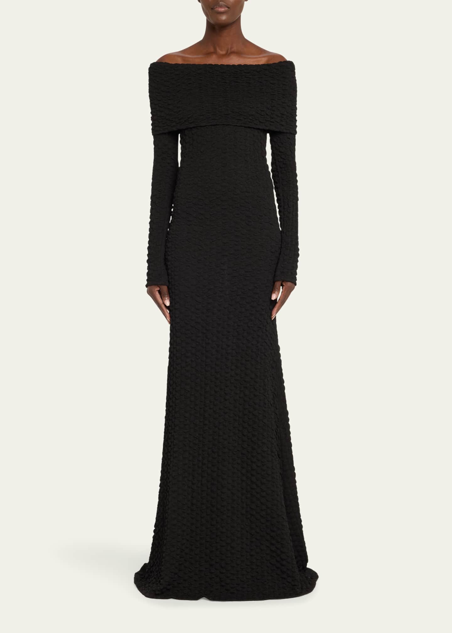 Silvia Tcherassi Ozara Off-Shoulder Column Dress Image 2 of 5