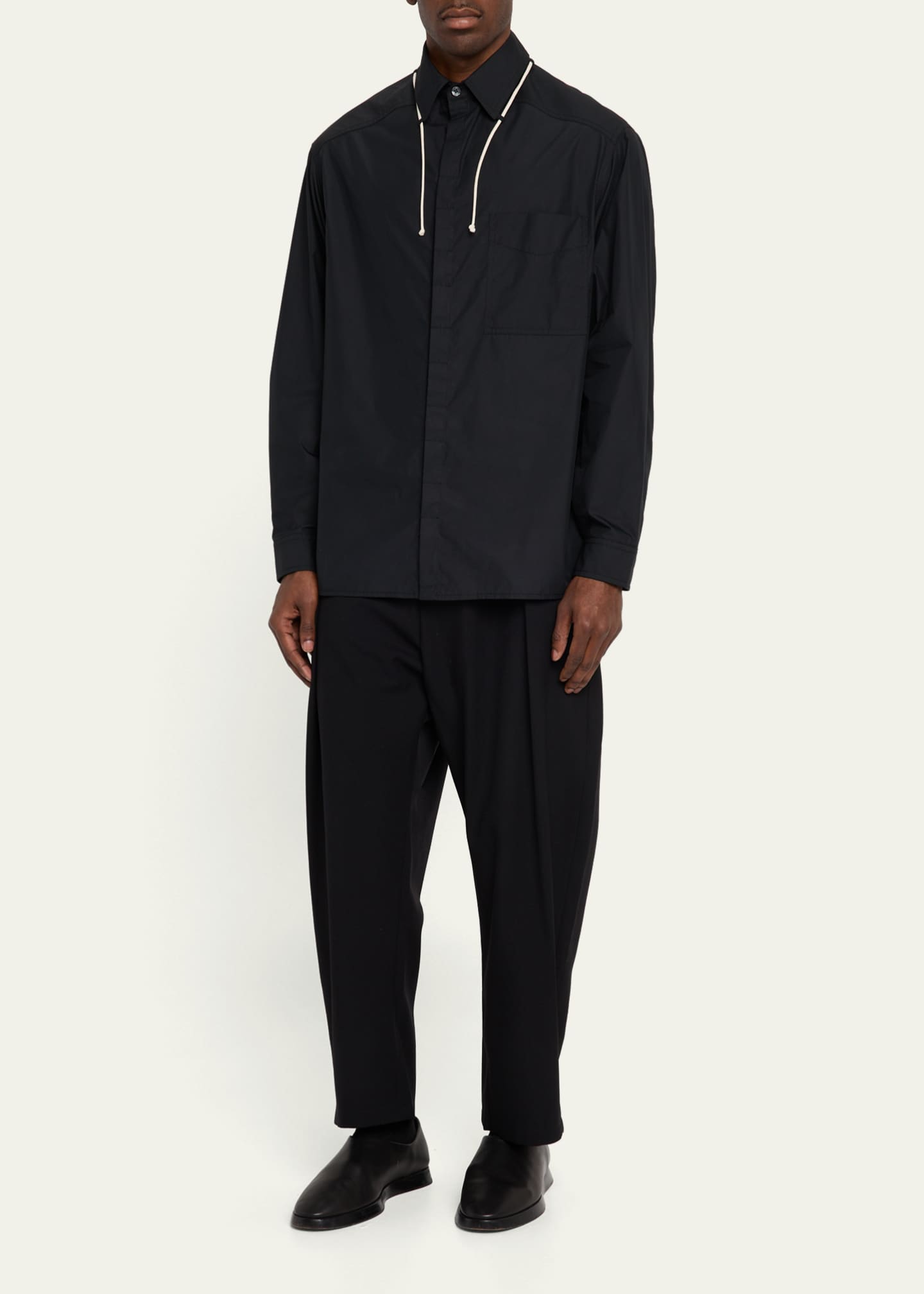 MORDECAI Men's Dress Shirt with String Collar Image 2 of 5