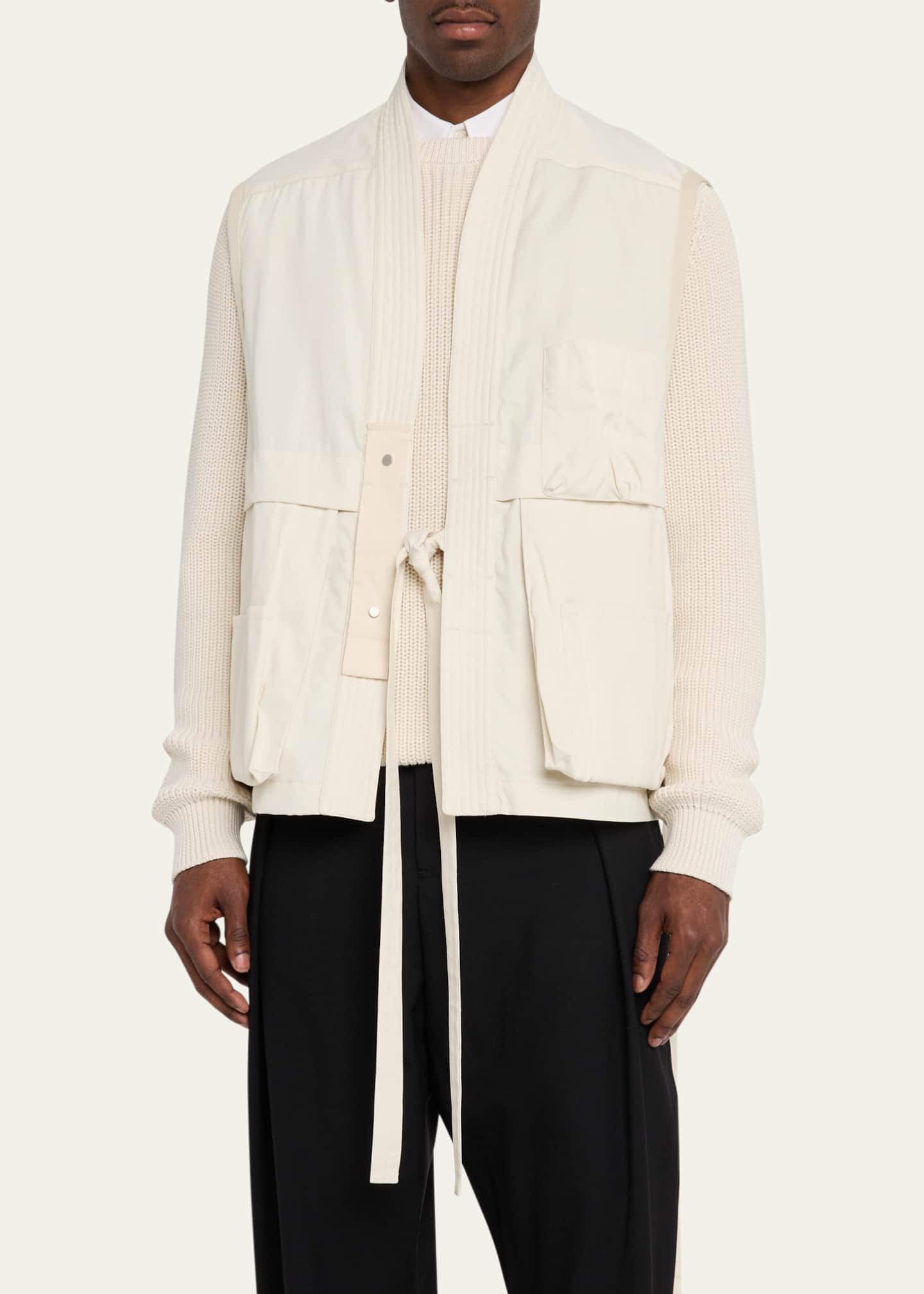 MORDECAI Men's Multi-Pocket Kimono Vest Image 4 of 5