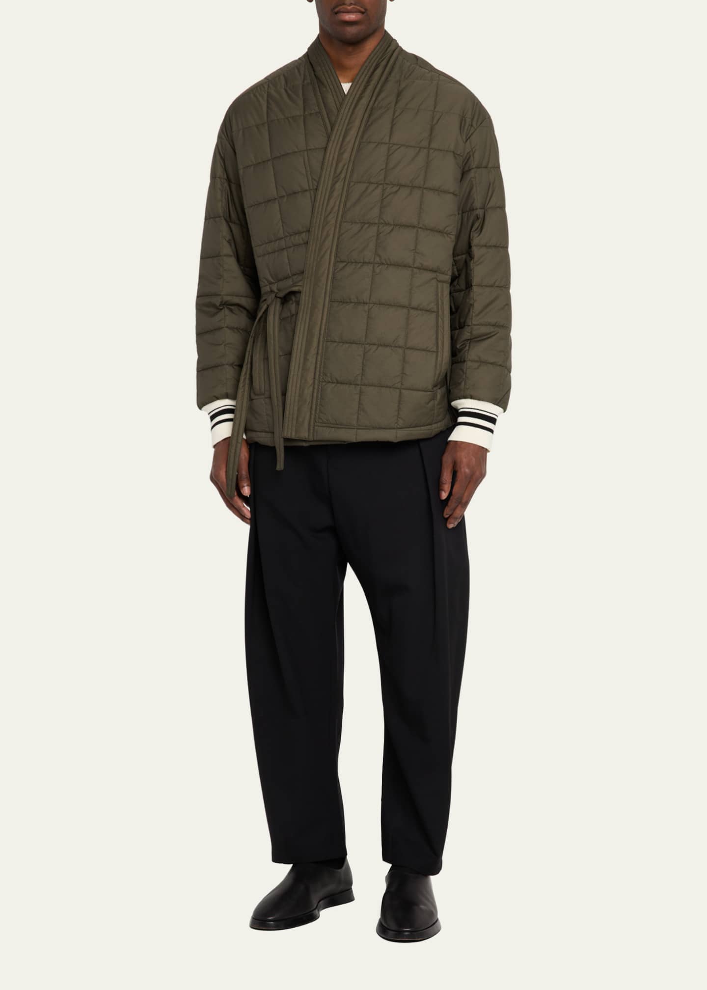 MORDECAI Men's Square-Quilted Kimono Jacket Image 2 of 5