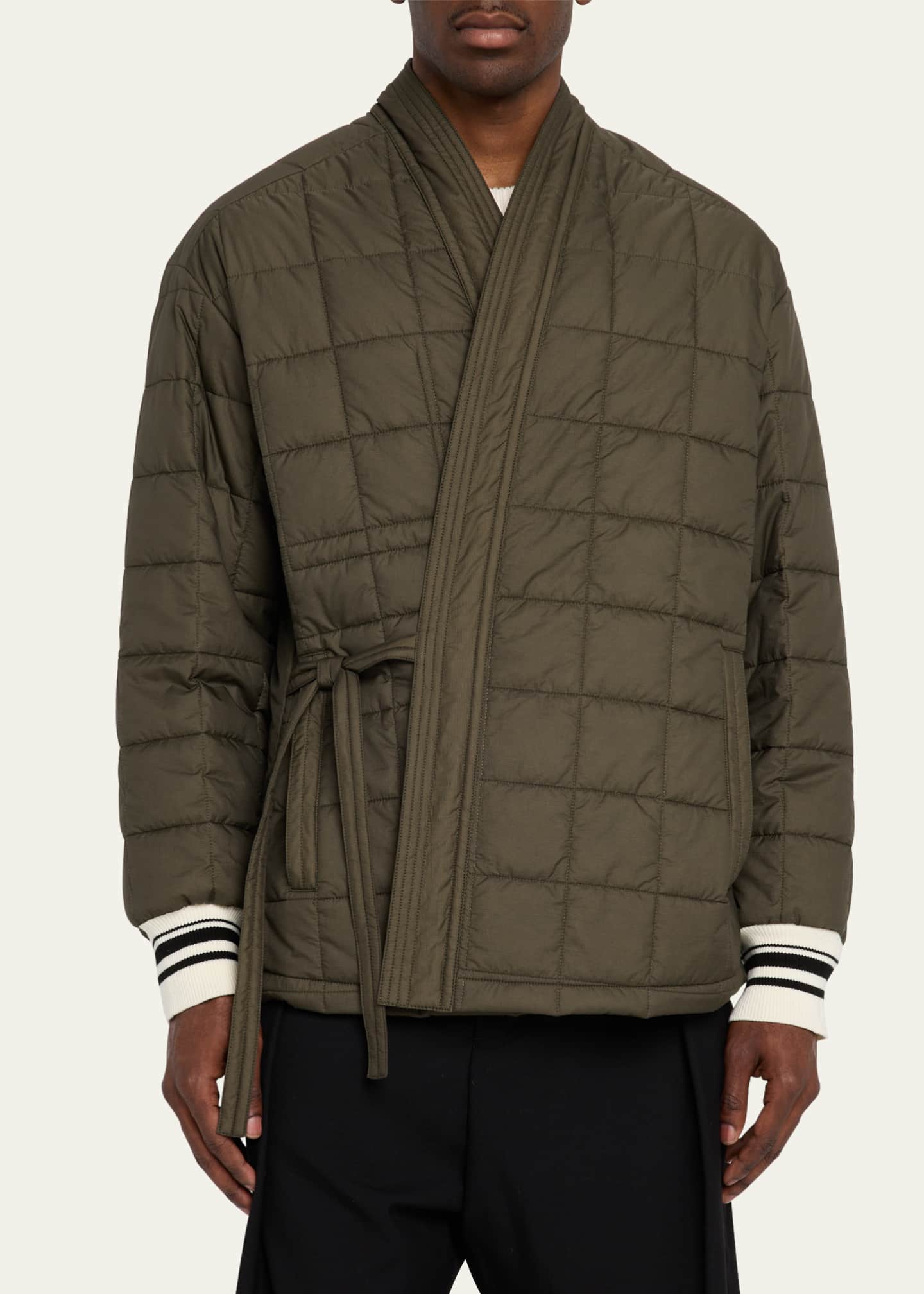 MORDECAI Men's Square-Quilted Kimono Jacket Image 4 of 5