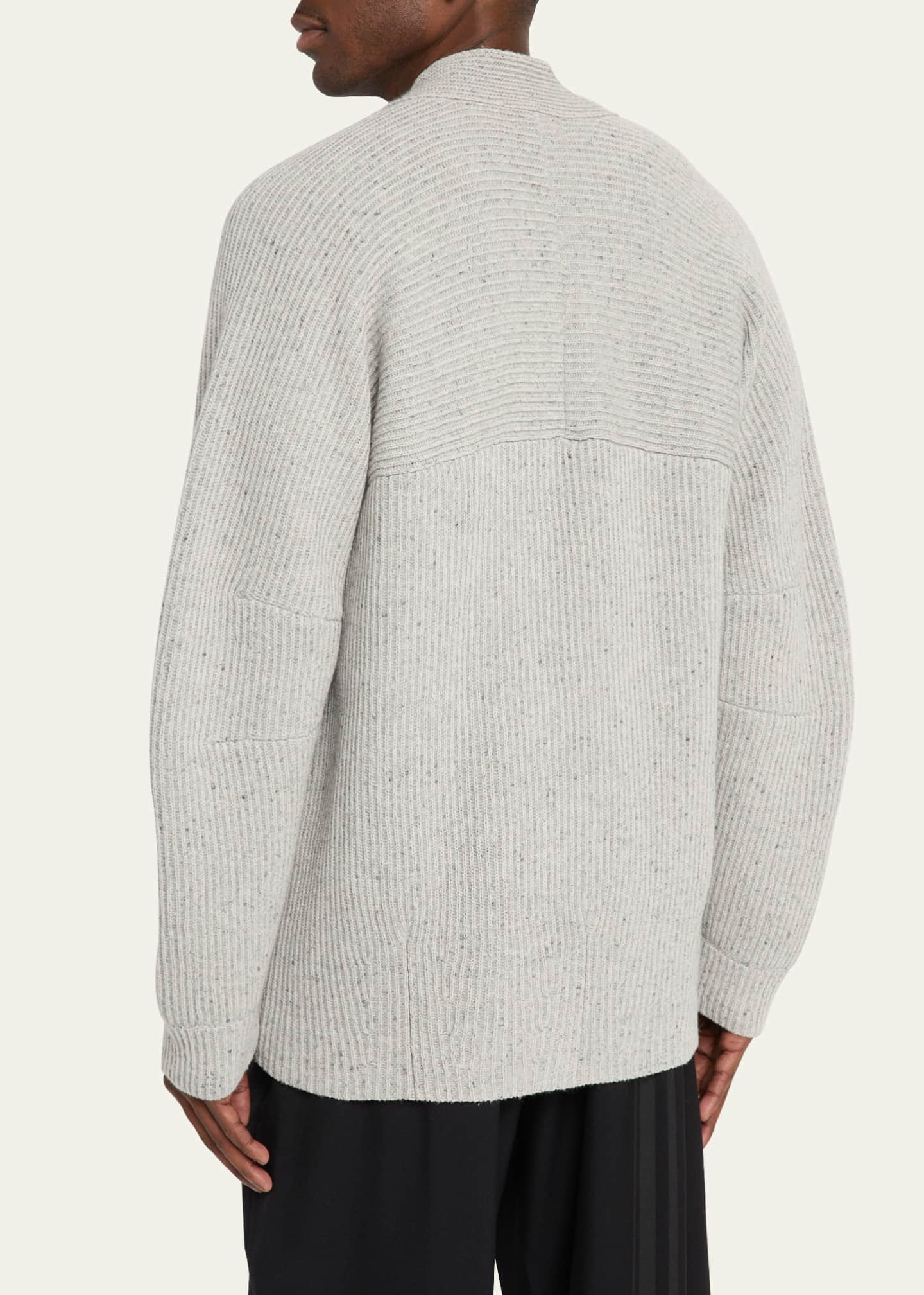 MORDECAI Men's Mixed English Rib Cardigan Image 3 of 5