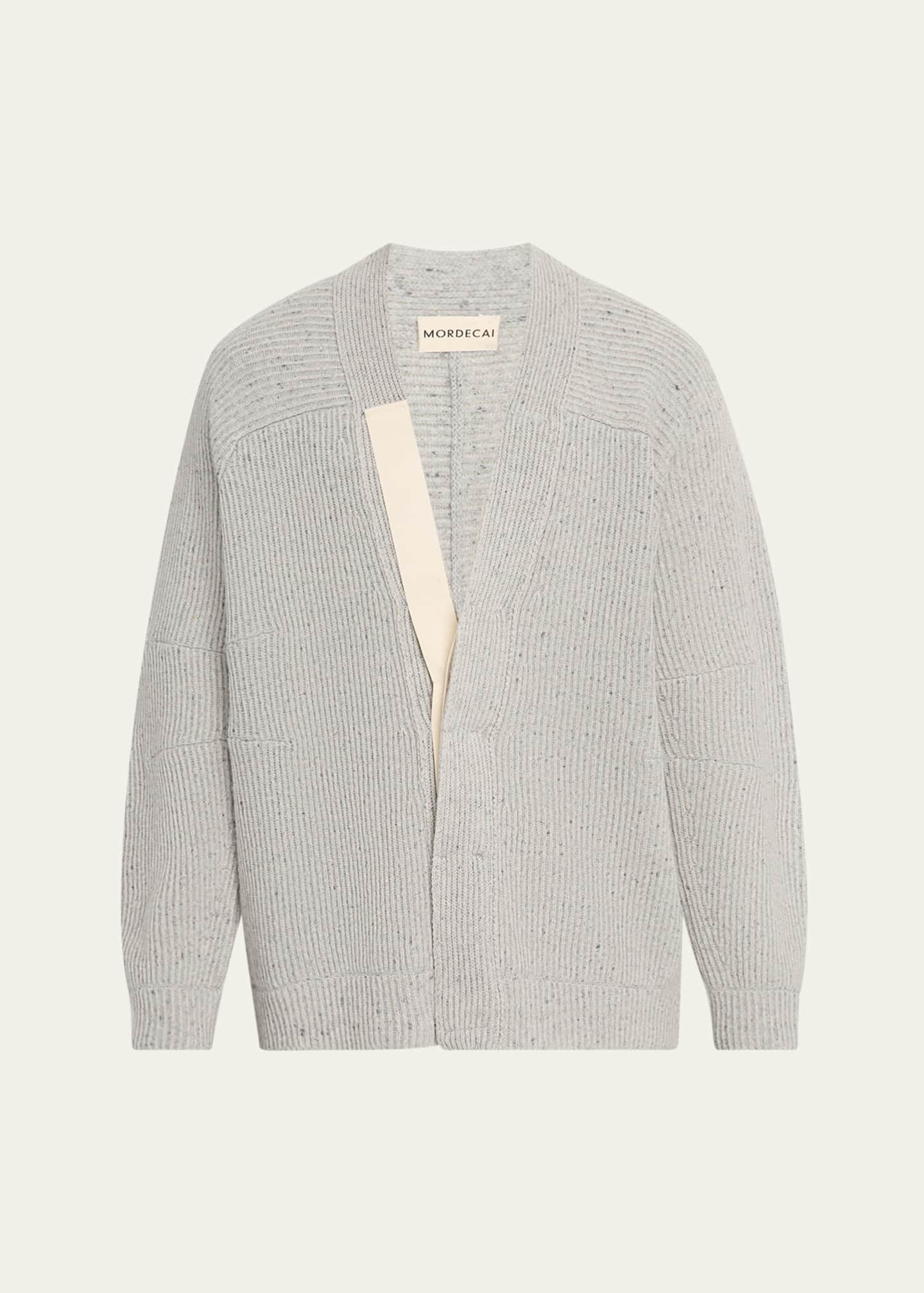 MORDECAI Men's Mixed English Rib Cardigan Image 1 of 5