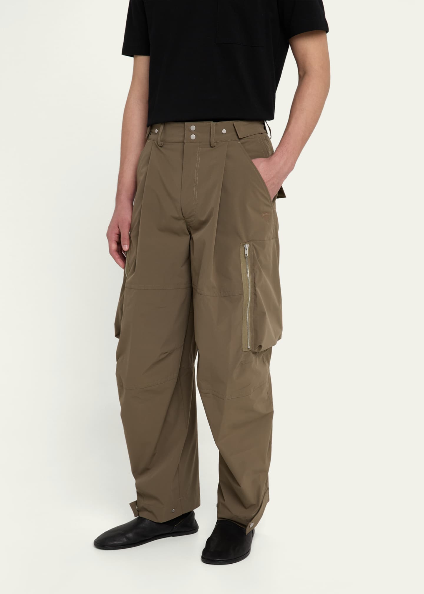 MORDECAI Men's Pleated Zip Cargo Pants Image 4 of 5