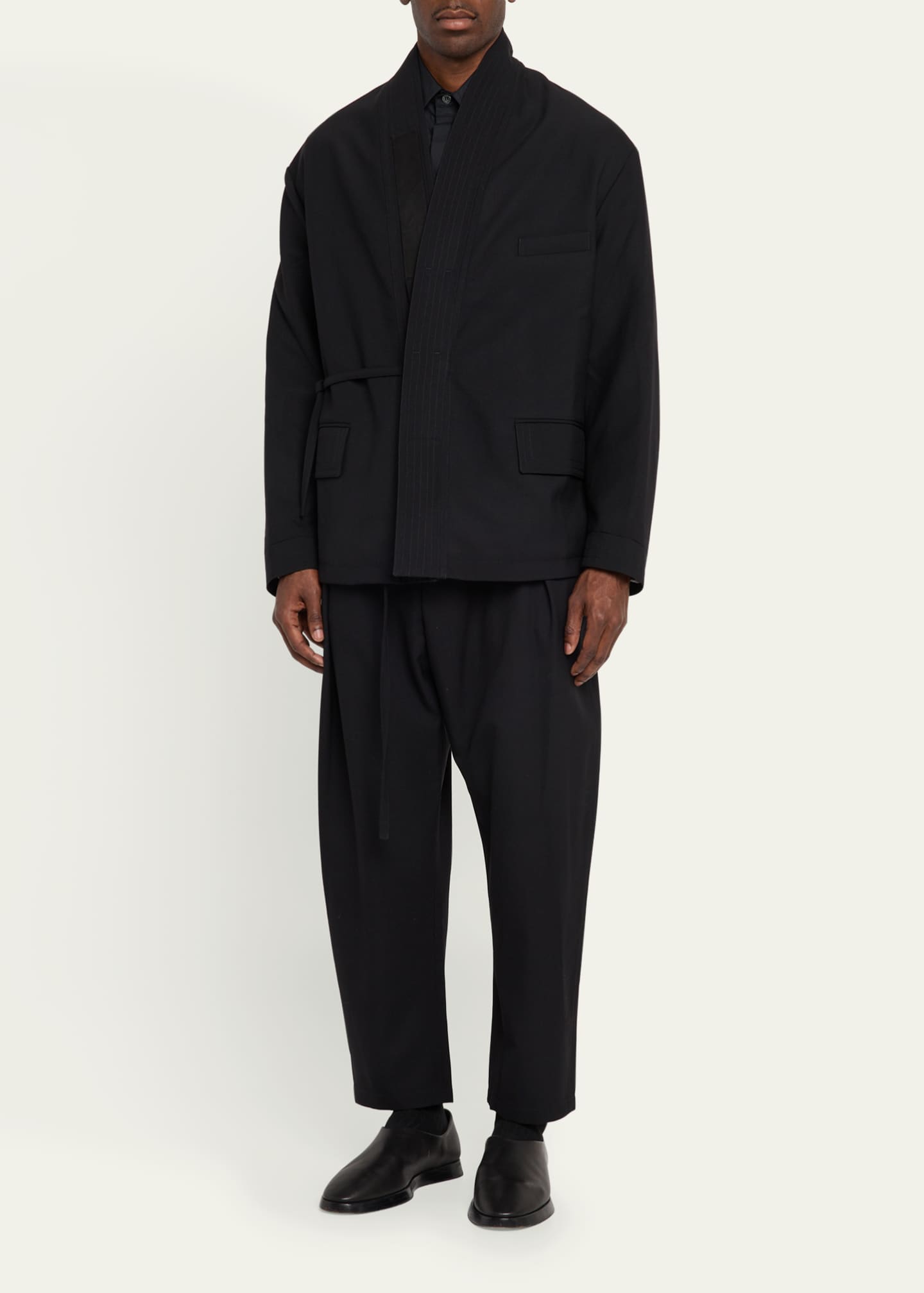 MORDECAI Men's Wool Kimono Blazer Image 2 of 5