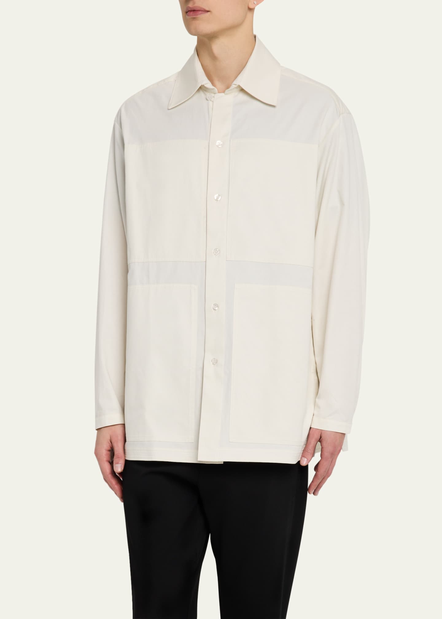 MORDECAI Men's Overshirt with Removable Collar Image 4 of 5
