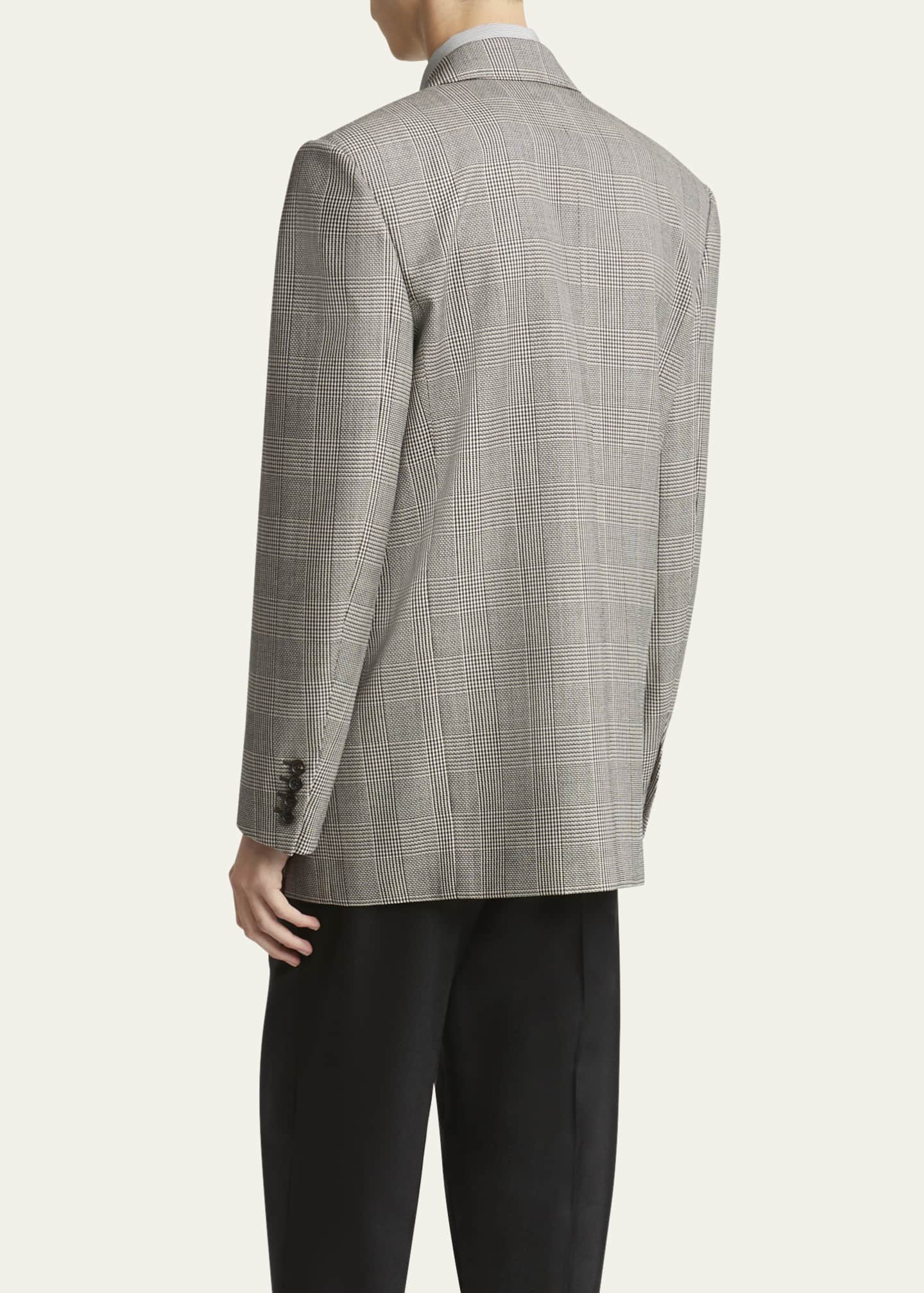 Saint Laurent Men's Double-Breasted Relaxed Blazer Image 3 of 7