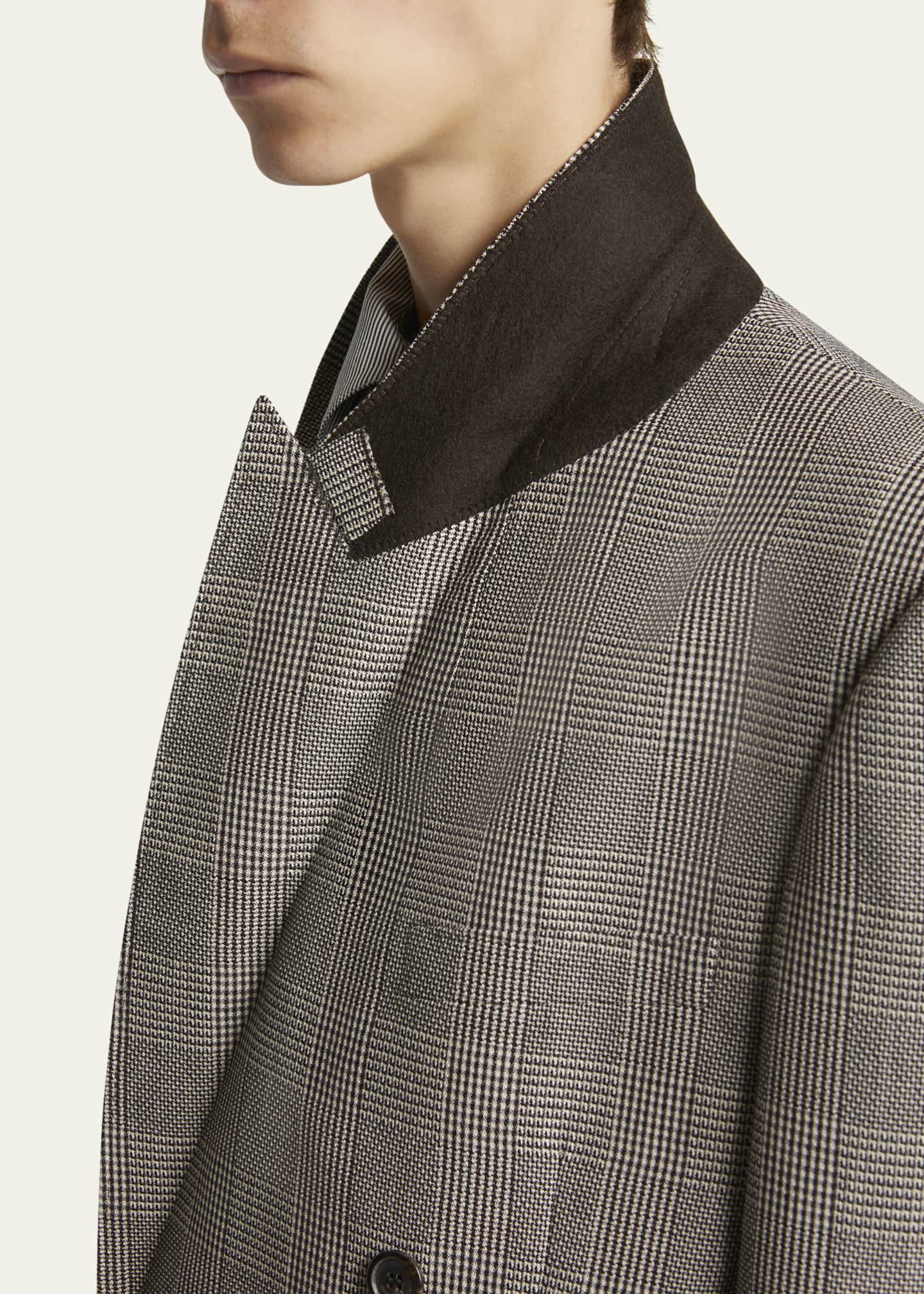 Saint Laurent Men's Double-Breasted Relaxed Blazer Image 6 of 7
