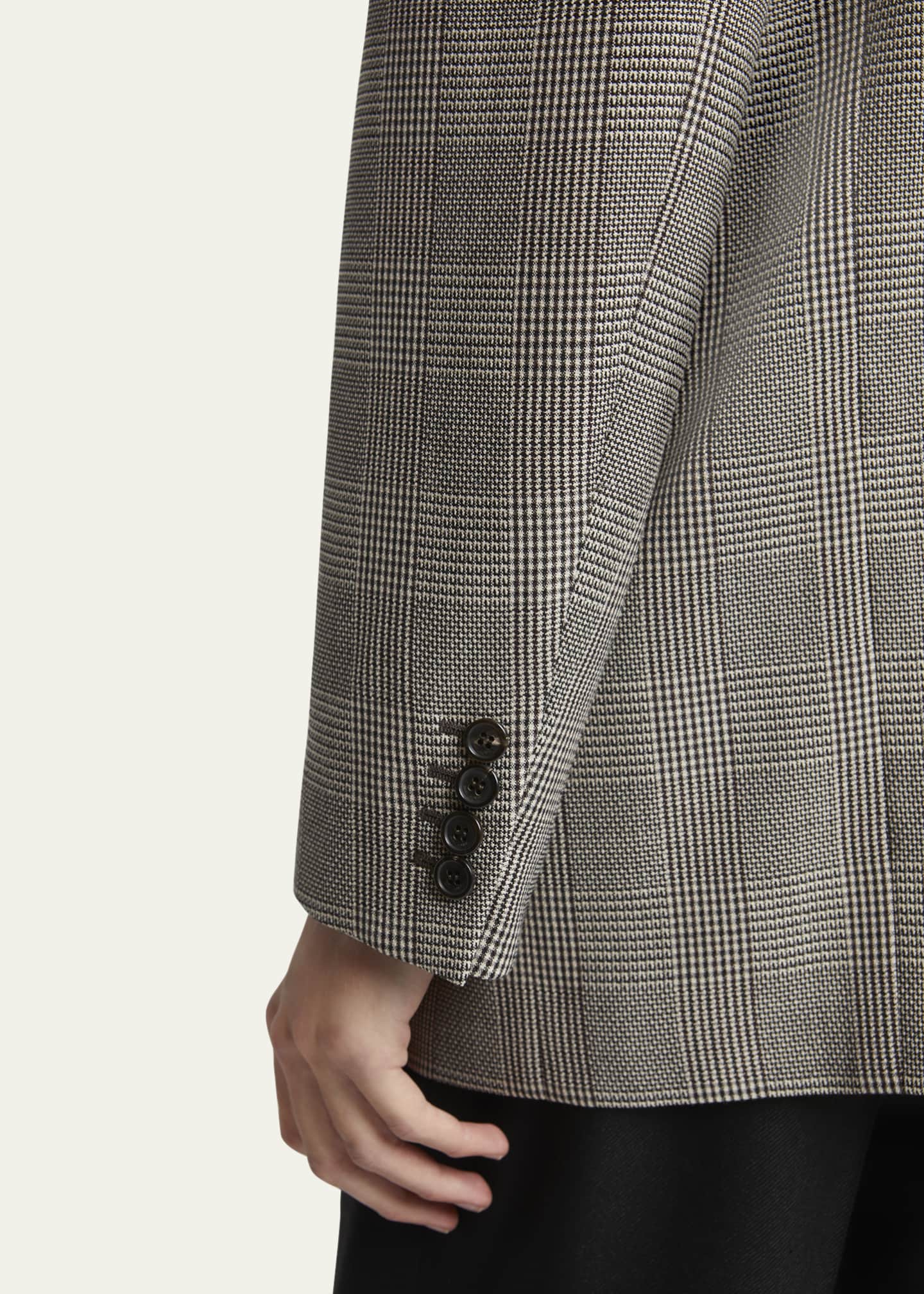 Saint Laurent Men's Double-Breasted Relaxed Blazer Image 7 of 7