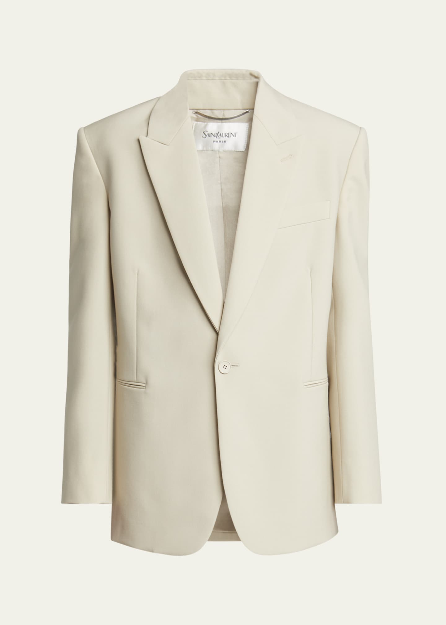 Saint Laurent Men's Wool-Silk Relaxed Sport Coat Image 1 of 7