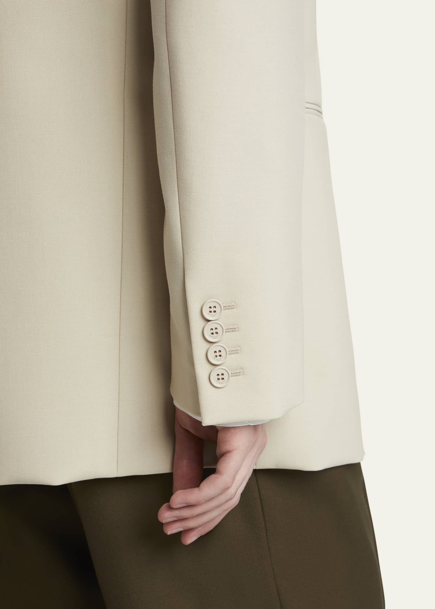 Saint Laurent Men's Wool-Silk Relaxed Sport Coat Image 7 of 7