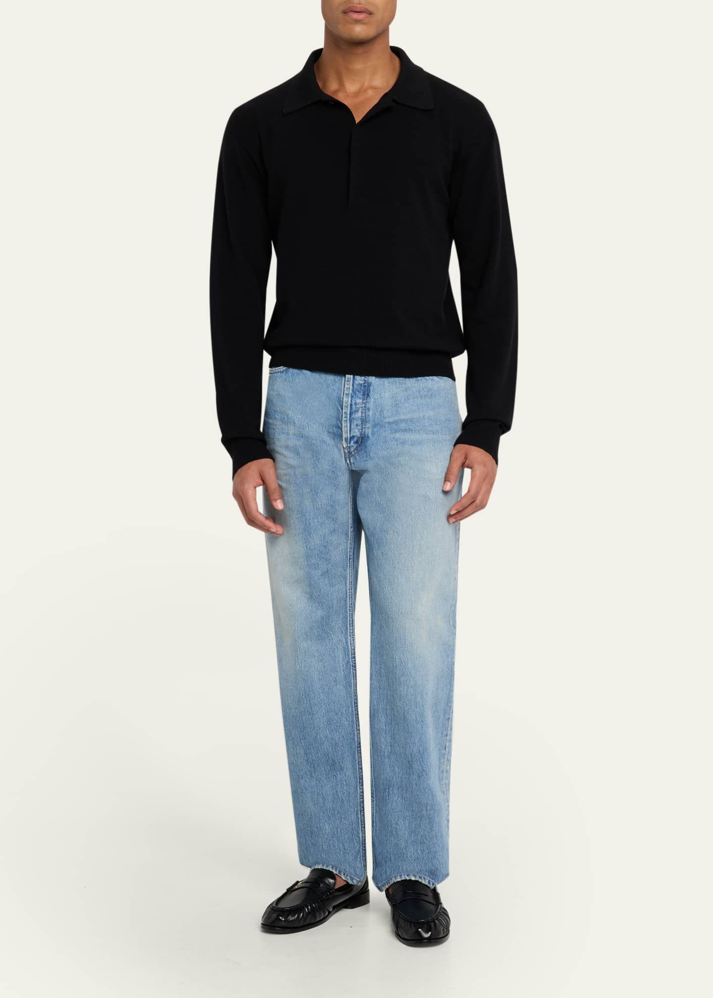 Saint Laurent Men's Faded Jeans Image 2 of 5
