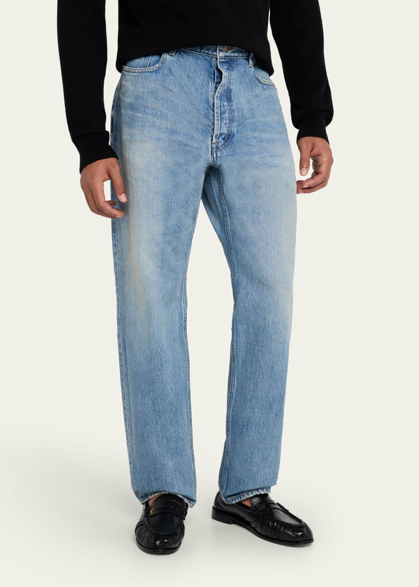 Saint Laurent Men's Faded Jeans Image 4 of 5