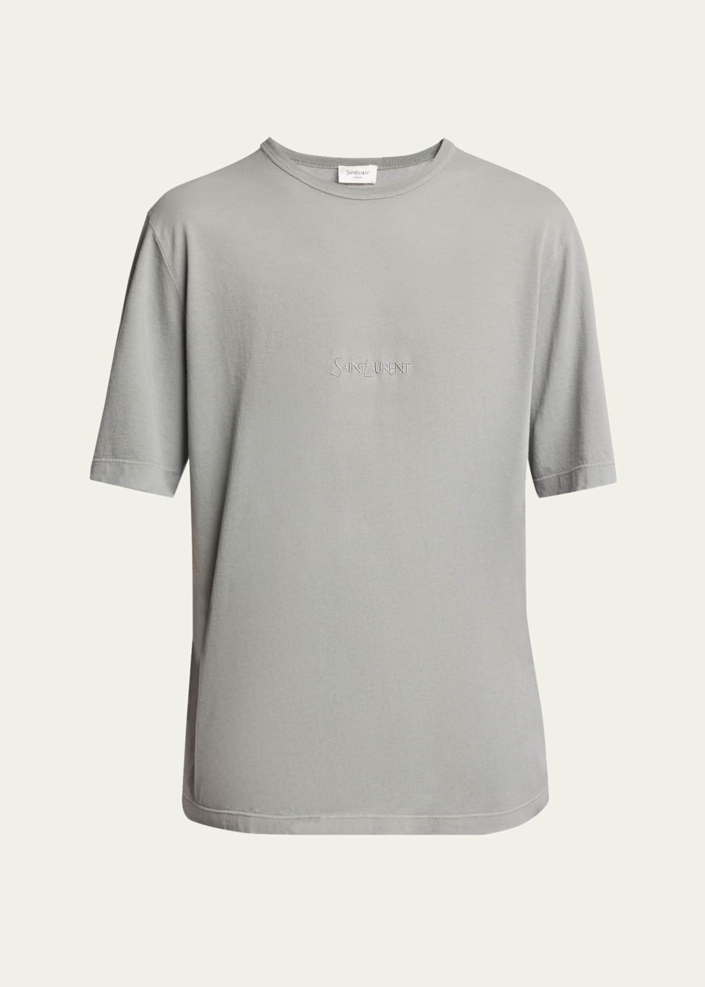 Saint Laurent Men's Basic Logo T-Shirt Image 1 of 5
