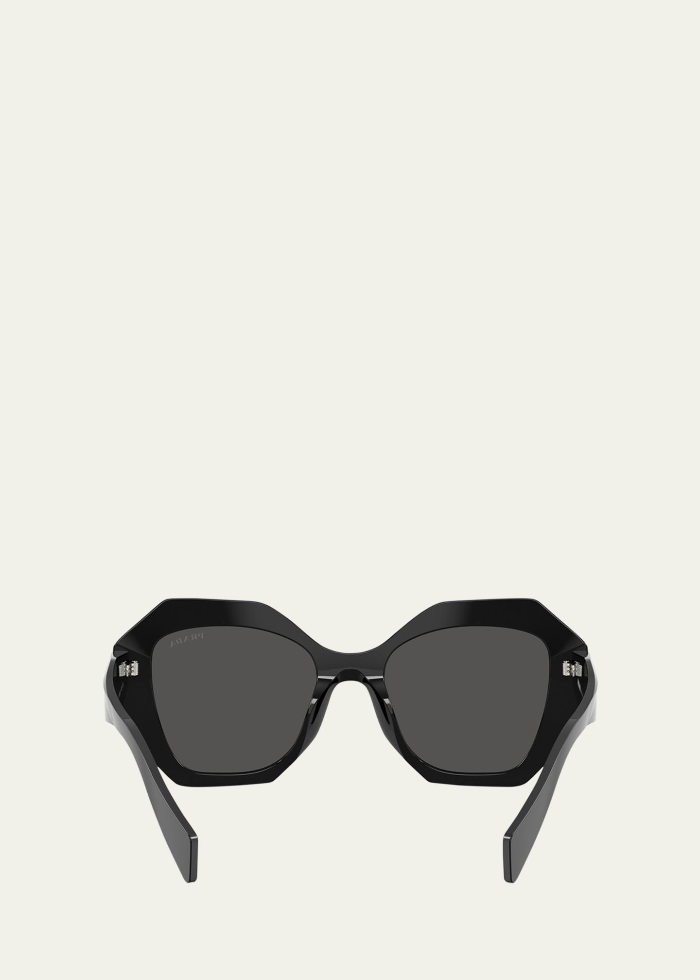 Prada Absolute 64MM Geometric Sunglasses Prada Geometric Rectangle Acetate Sunglasses | Neiman Marcus main image 4