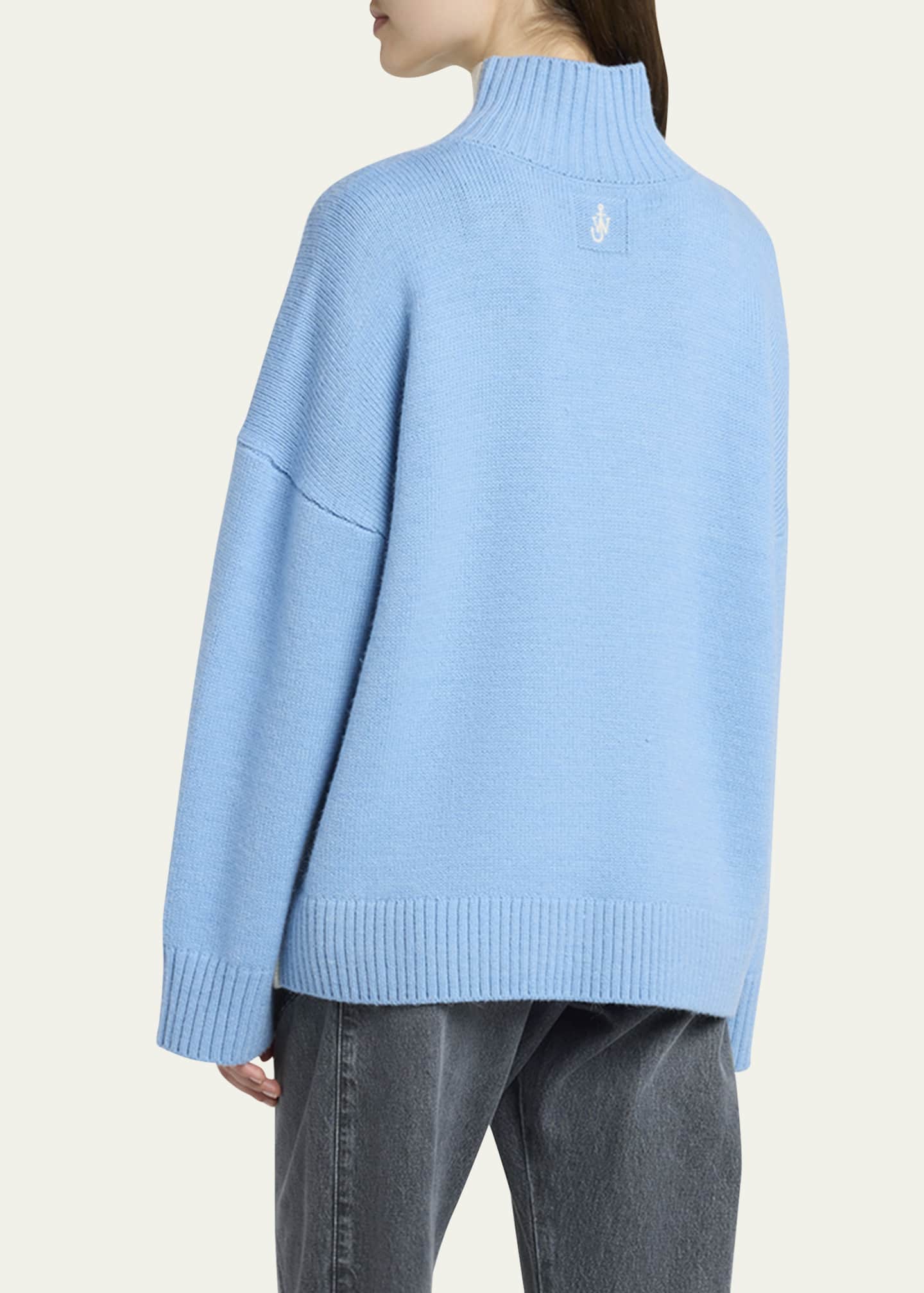 JW Anderson Two Tone Patch Pocket Wool Sweater Image 3 of 5