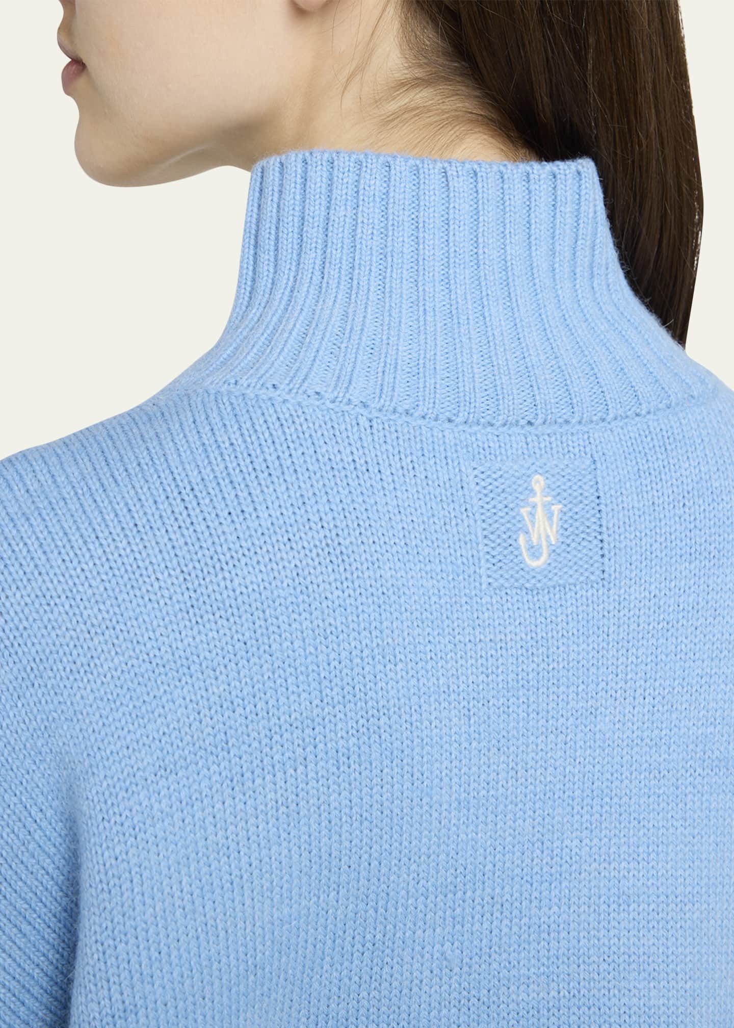JW Anderson Two Tone Patch Pocket Wool Sweater - Bergdorf