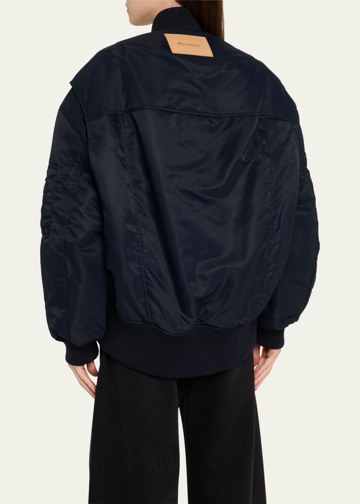 Curved Hem Bomber Jacket